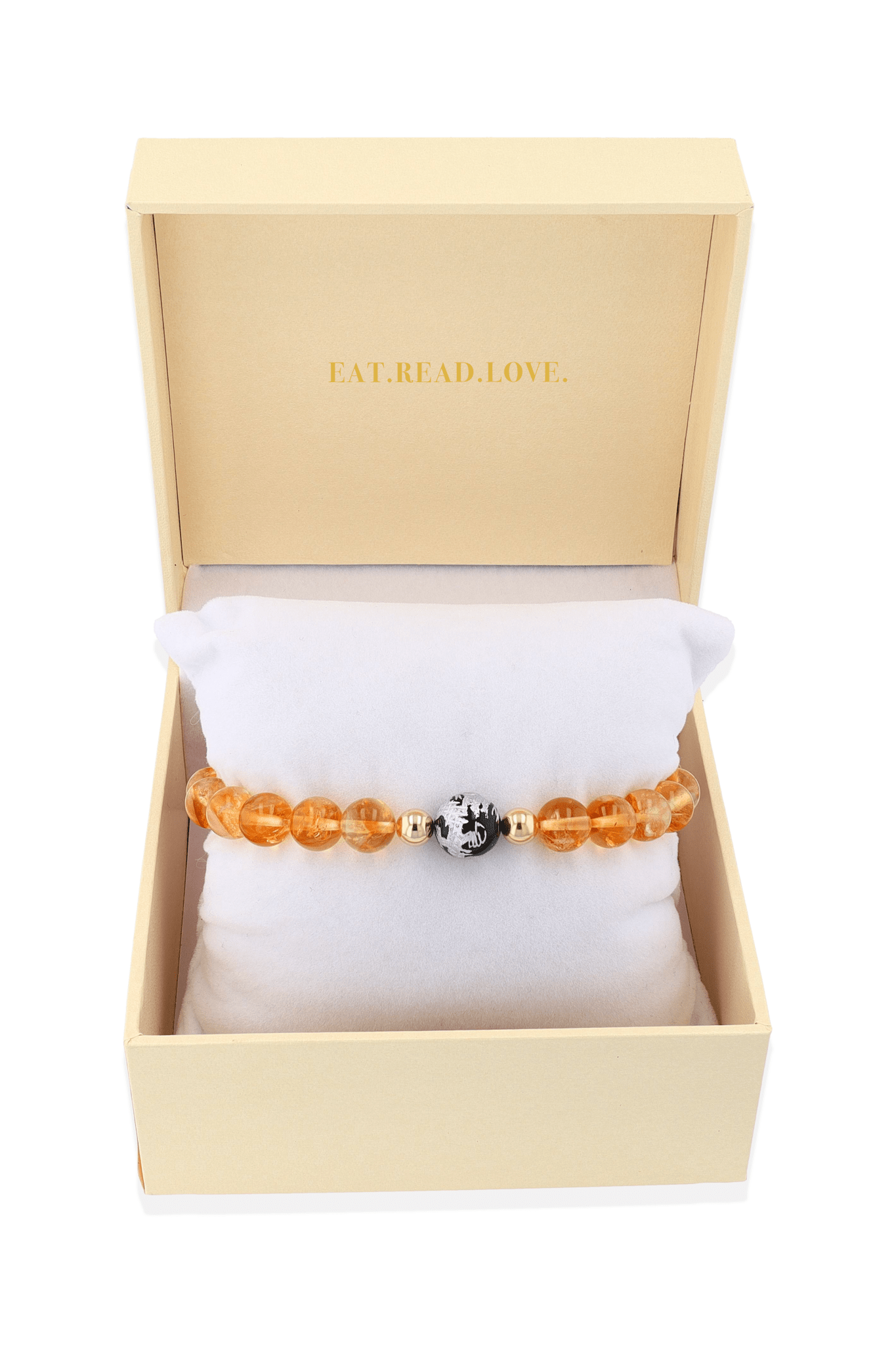 High Quality Citrine Feng Shui Dragon Lucky Bracelet - Eat.Read.Love.