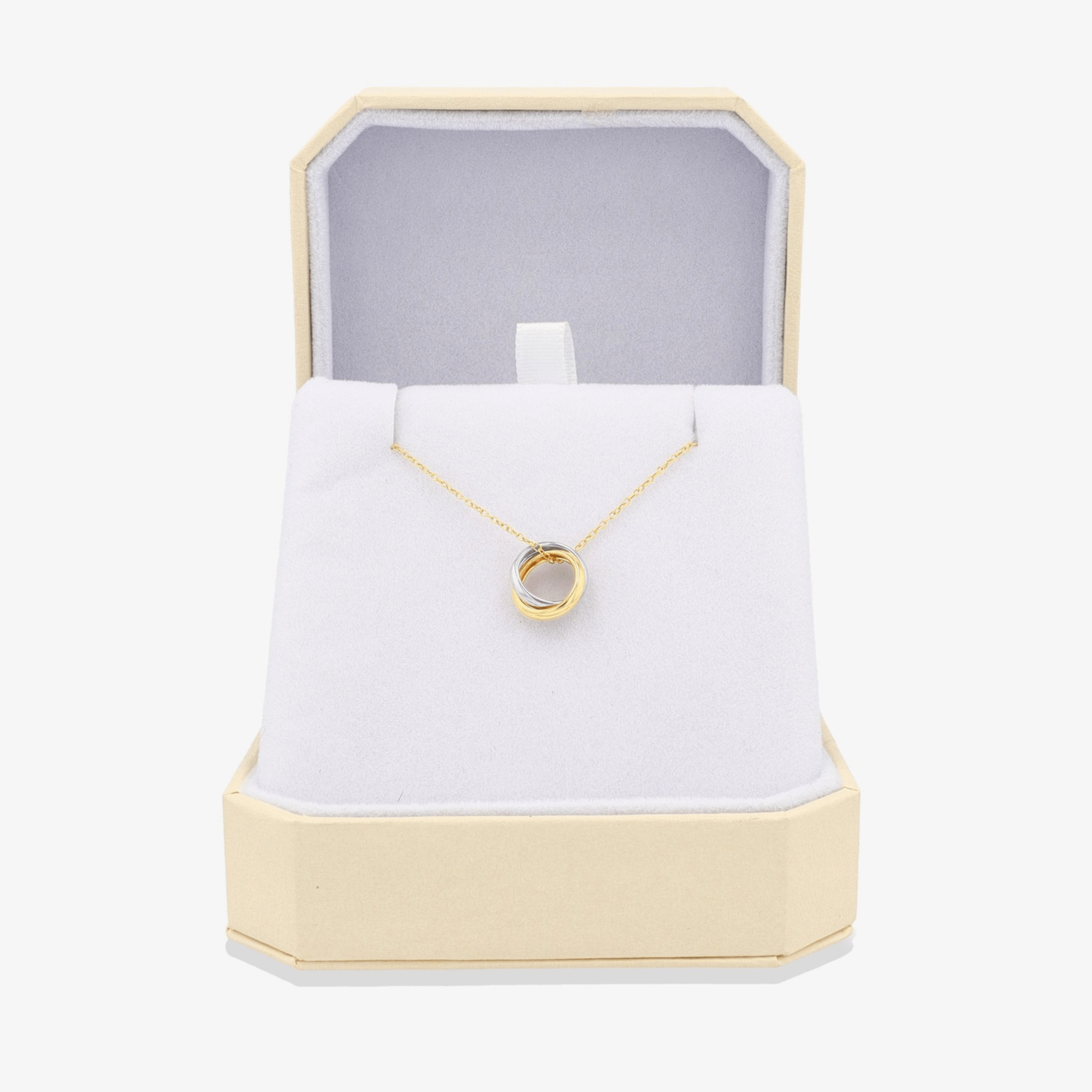 Infinity Rings Pendant 14k REAL Gold - Eat.Read.Love.