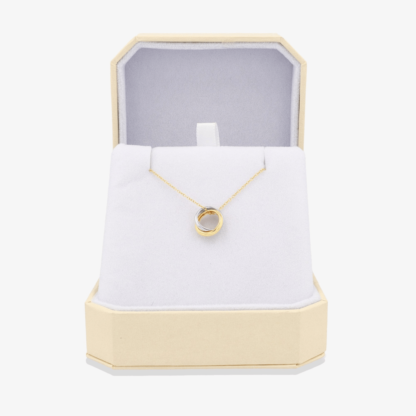 Infinity Rings Pendant 14k REAL Gold - Eat.Read.Love.