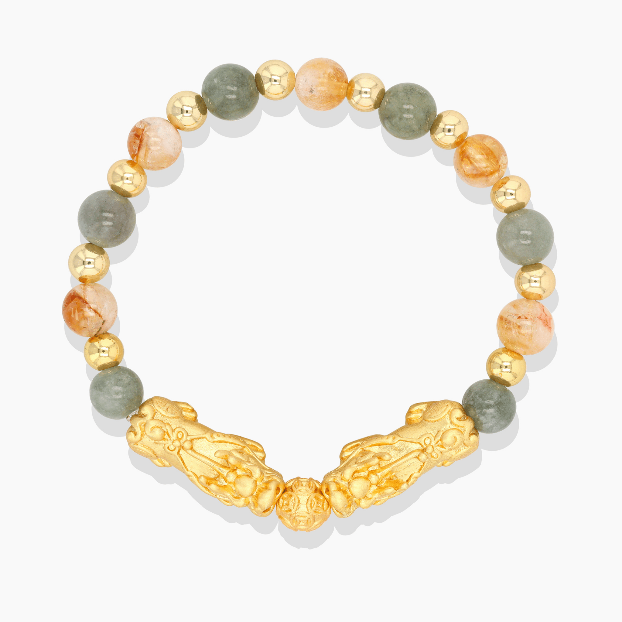 Libra Zodiac Feng Shui Double Pixiu Bracelet - Eat.Read.Love.