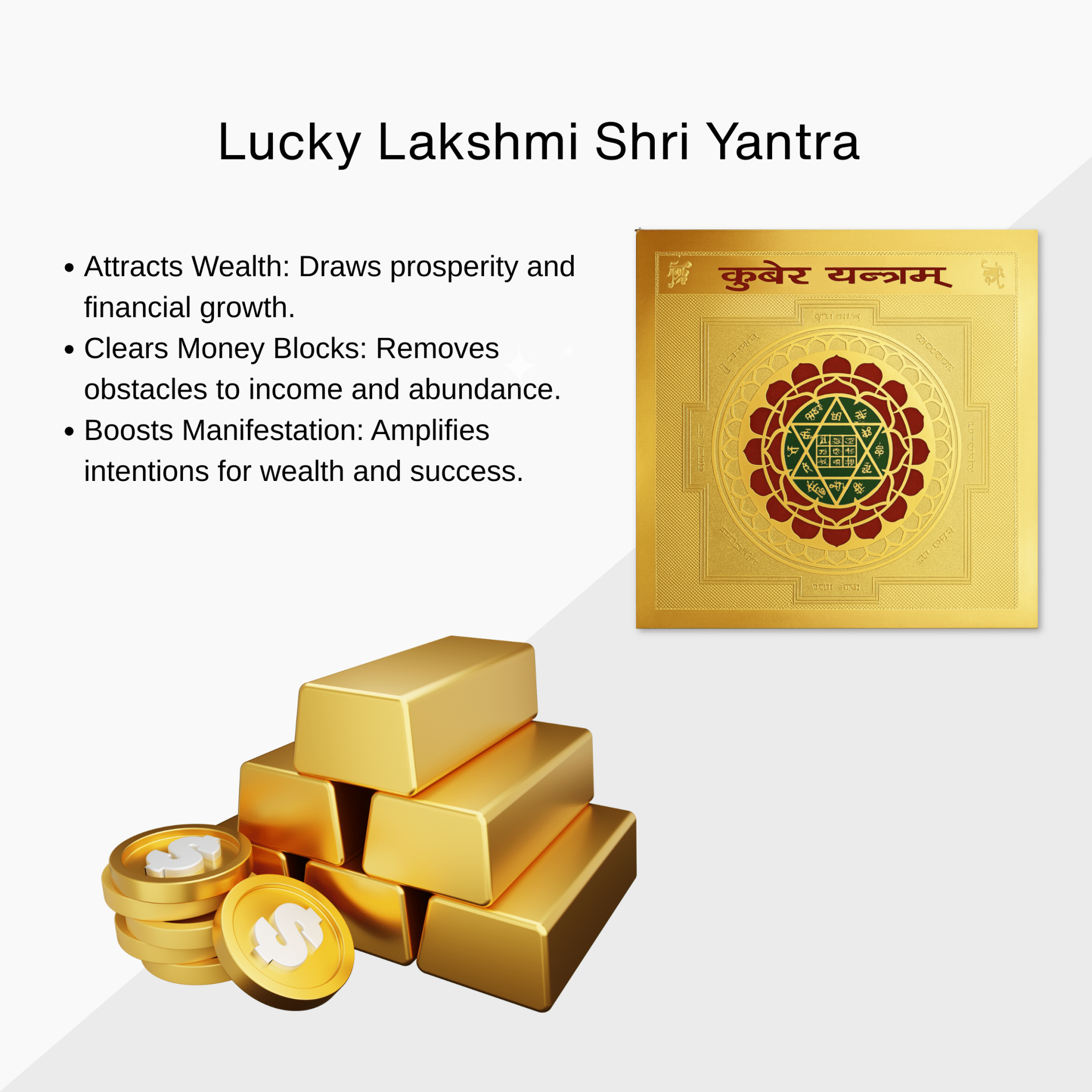Limited Edition Lucky Lakshmi Shri Yantra For Abundance Energized By Sal