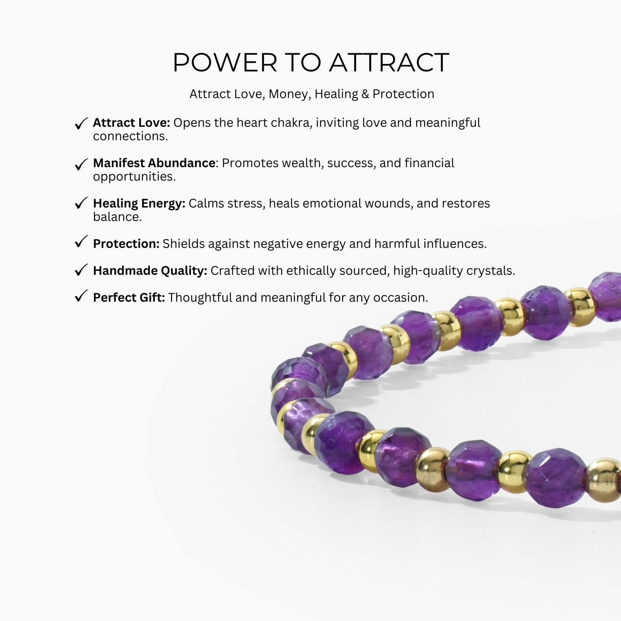 Love and Money Attracting Crystal Gold Bracelet - Eat.Read.Love.