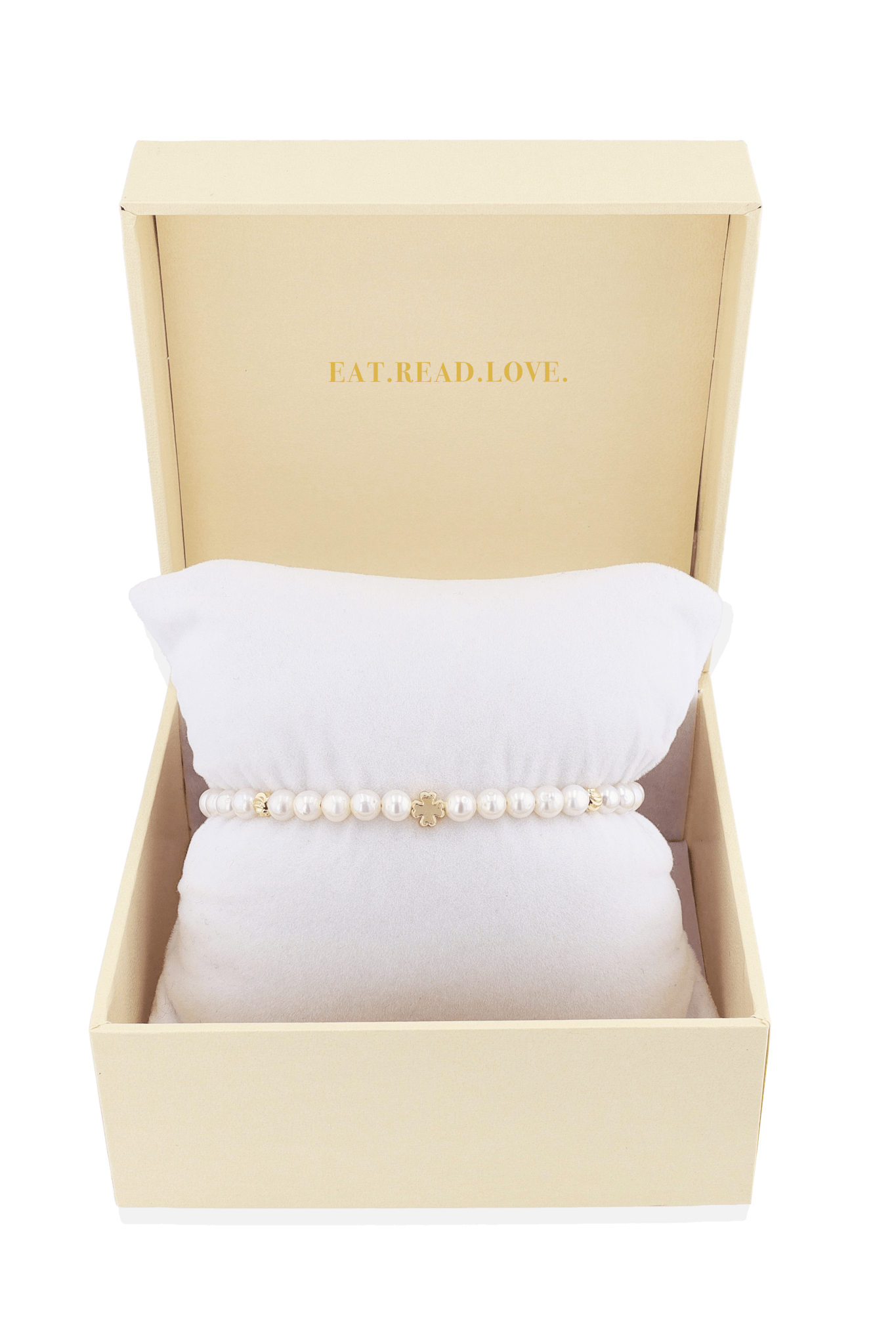 Lucky Clover Fresh Water Pearl Bracelet - Eat.Read.Love.