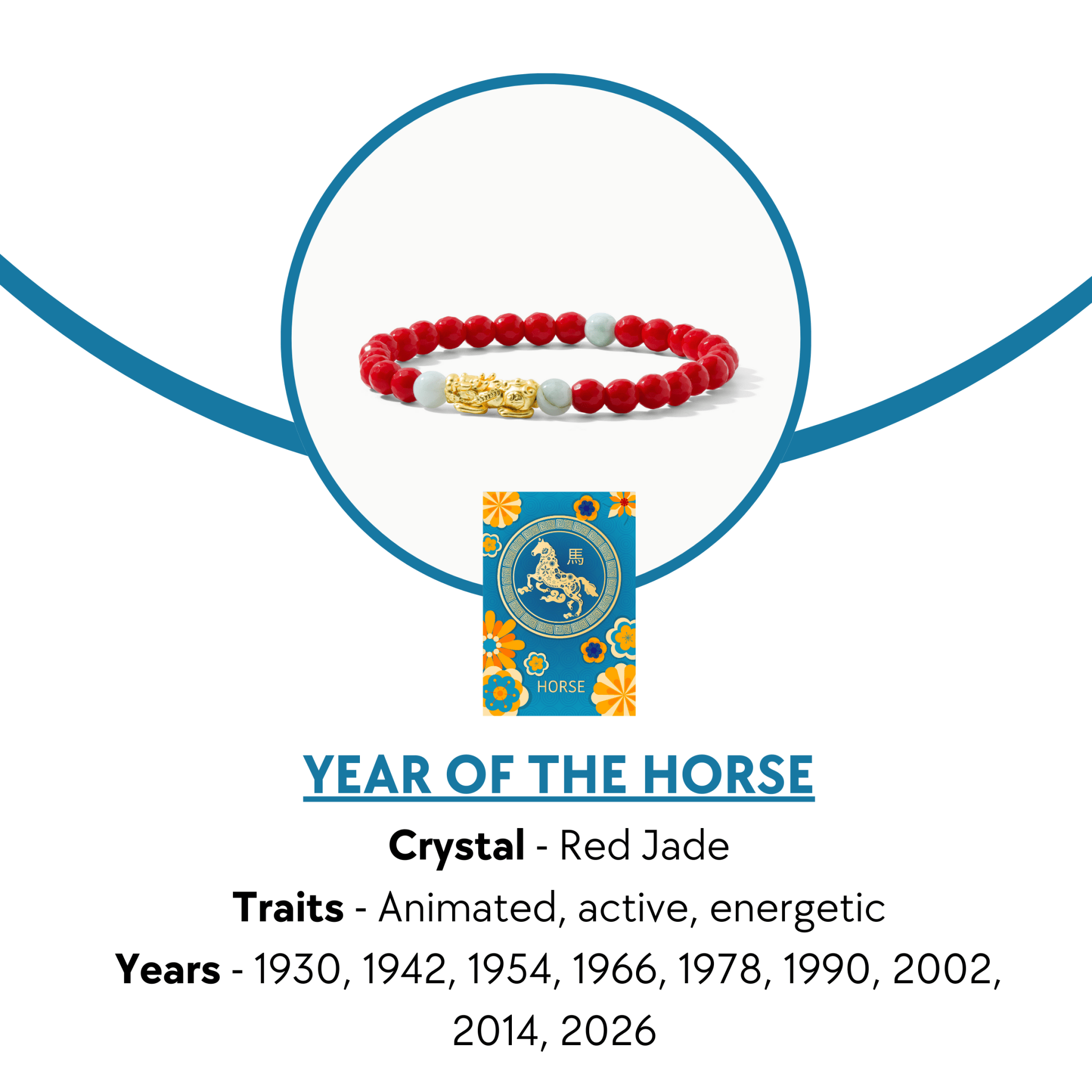 Lucky Fortune Pixiu Red Jade - Year Of The Horse - Eat.Read.Love.