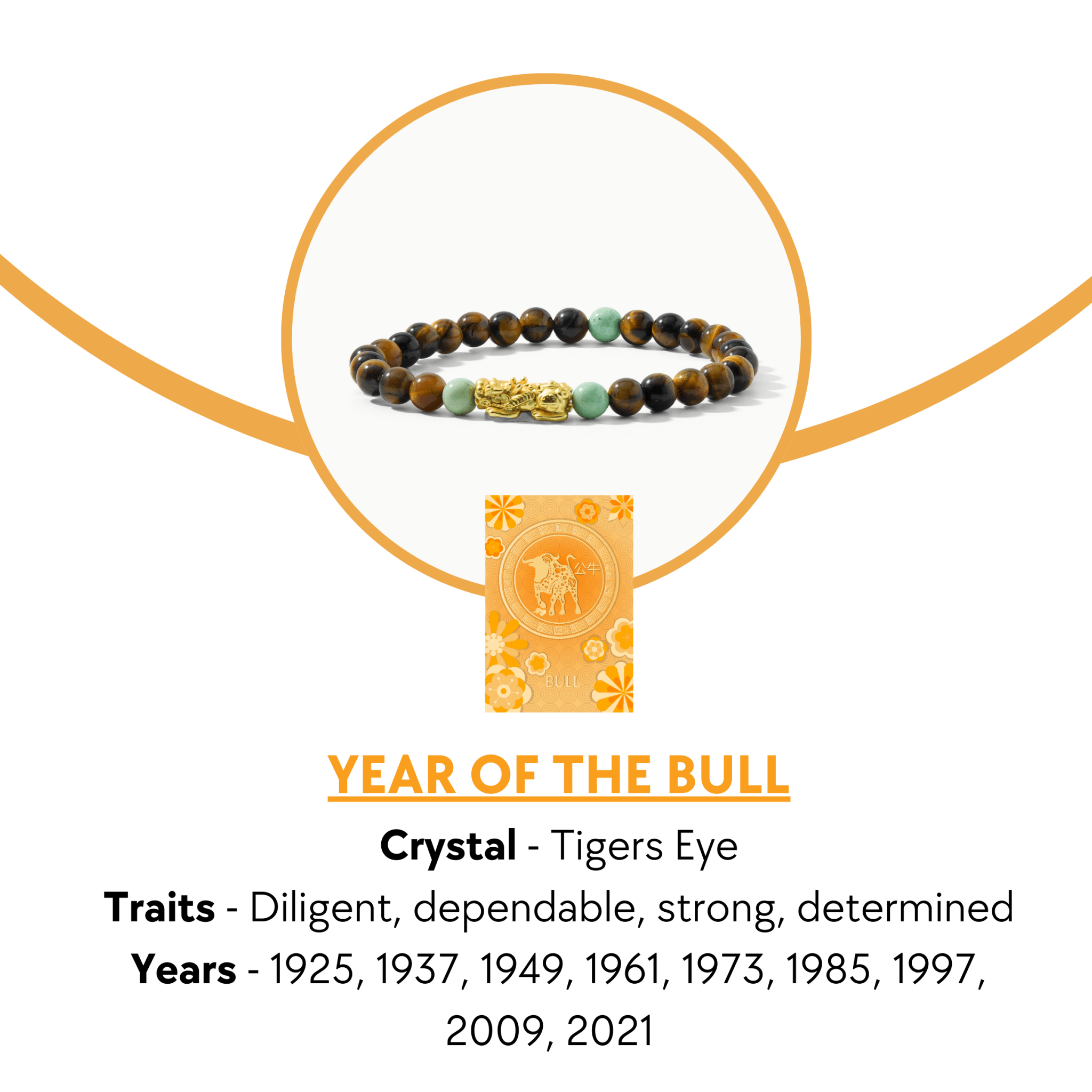 Lucky Fortune Pixiu Tigers Eye - Year Of The Ox - Eat.Read.Love.
