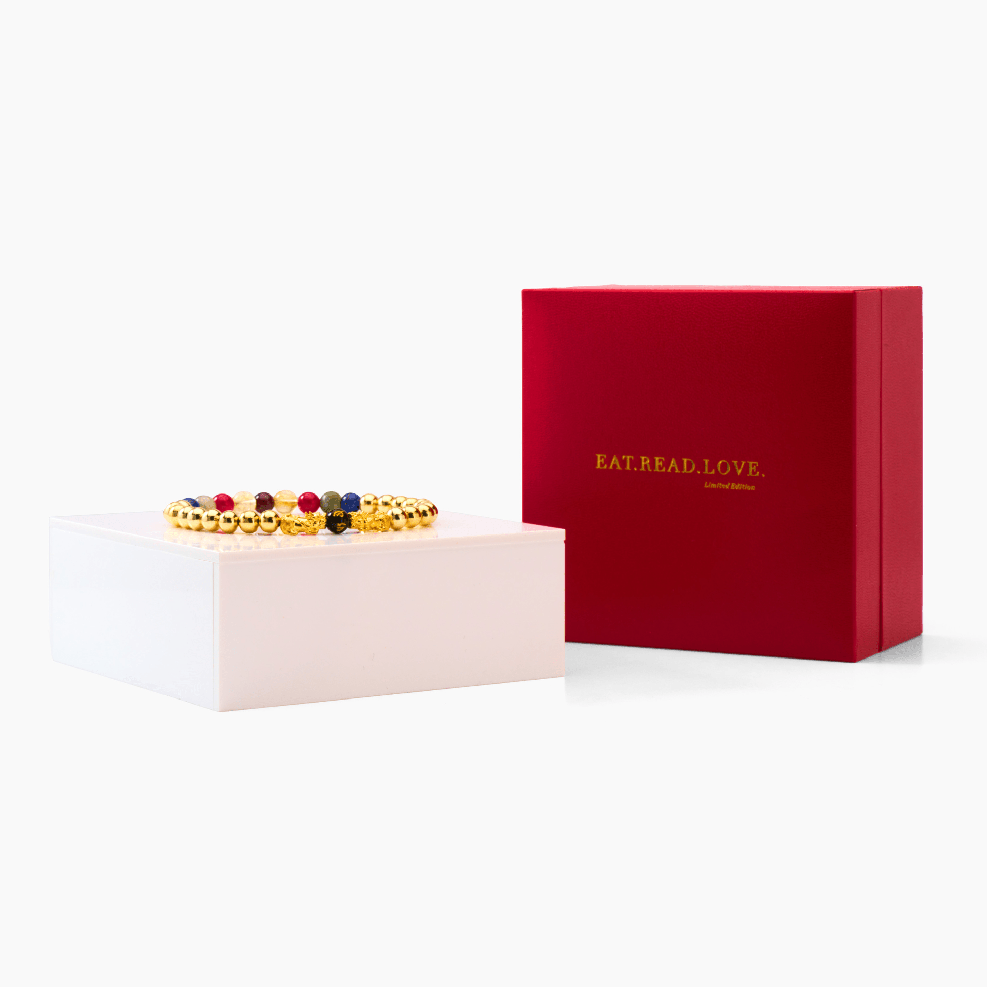 Mega Wealth 18k REAL Gold Double Pixiu Lucky 7 Feng Shui Bracelet - Eat.Read.Love.