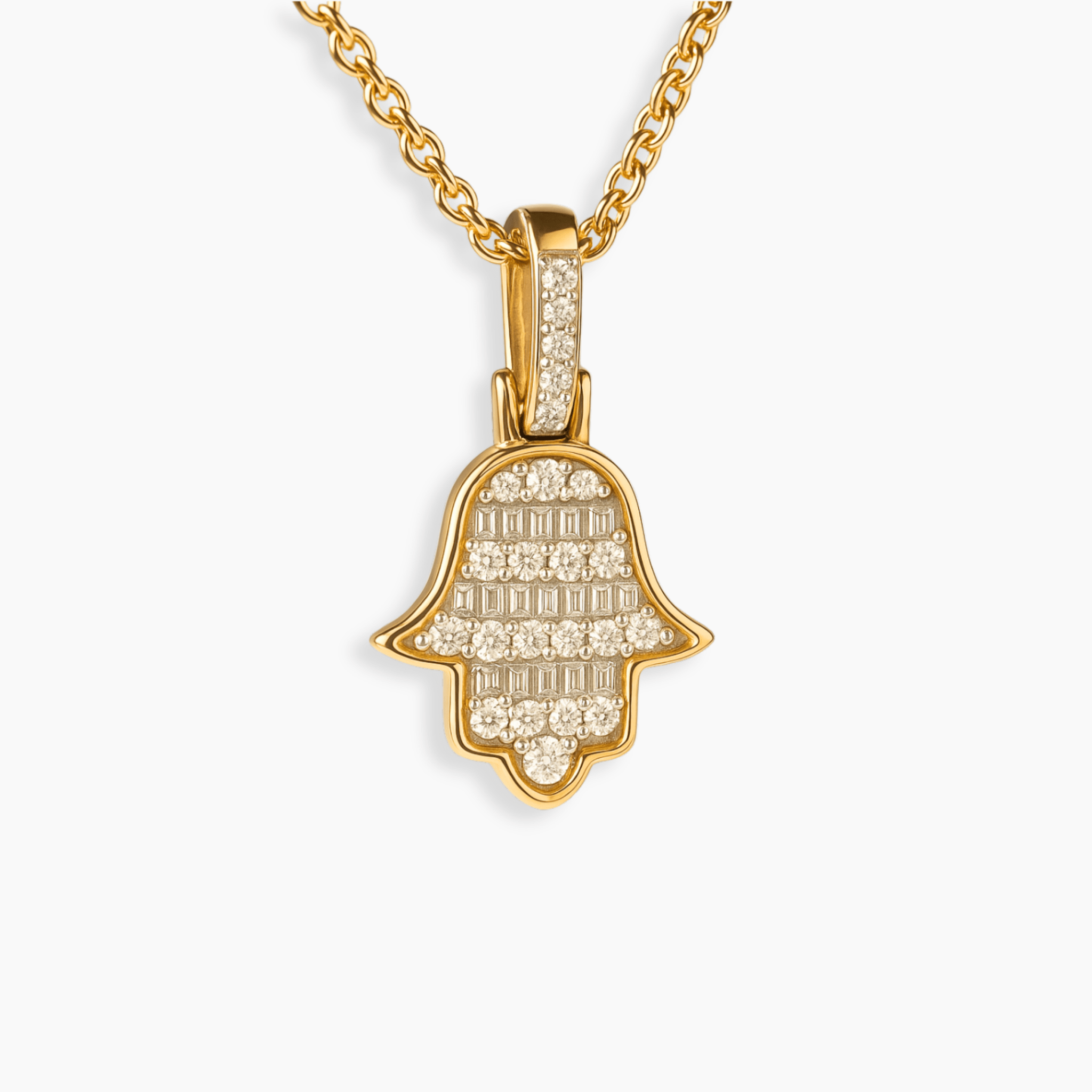 Millionaire Hamsa Pendant 10K Gold | Diamond Accents - Eat.Read.Love.