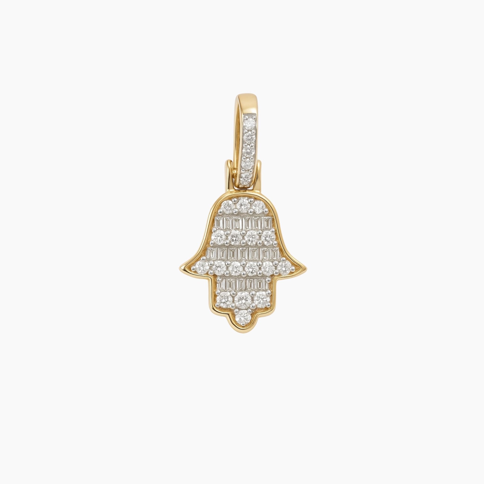 Millionaire Hamsa Pendant 10K Gold | Diamond Accents - Eat.Read.Love.