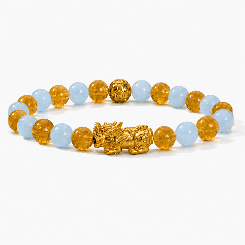 Money Activator Bracelet – Aquamarine - Wealth Multiplier