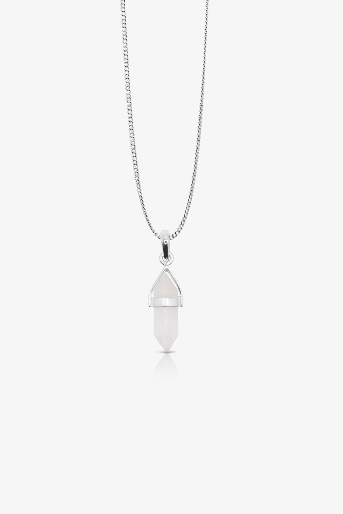 Moonstone Point Sterling Silver Pendant - Eat.Read.Love.