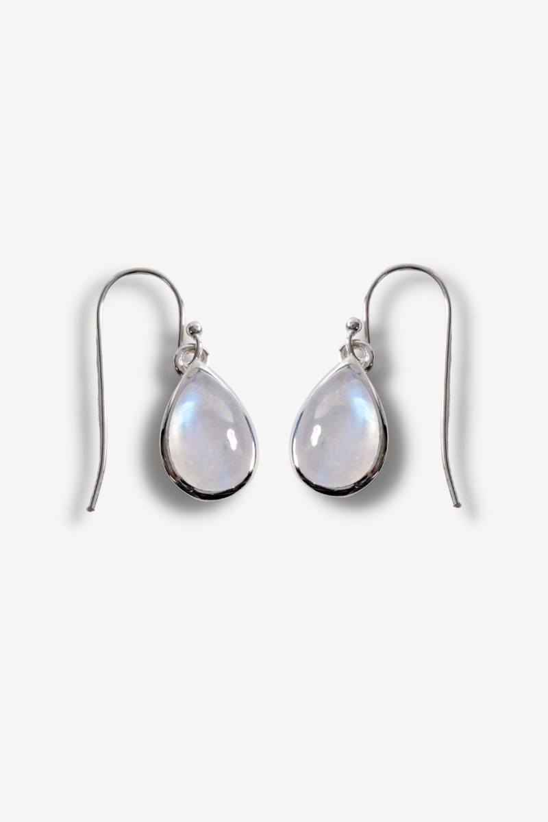 Moonstone Sterling Silver Earrings - Eat.Read.Love.