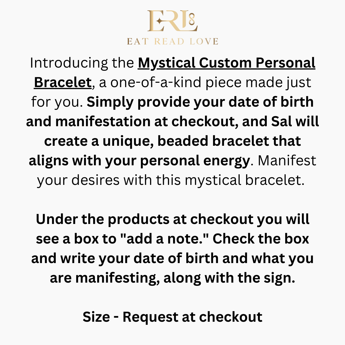 Mystical Custom Personal Bracelet - Eat.Read.Love.