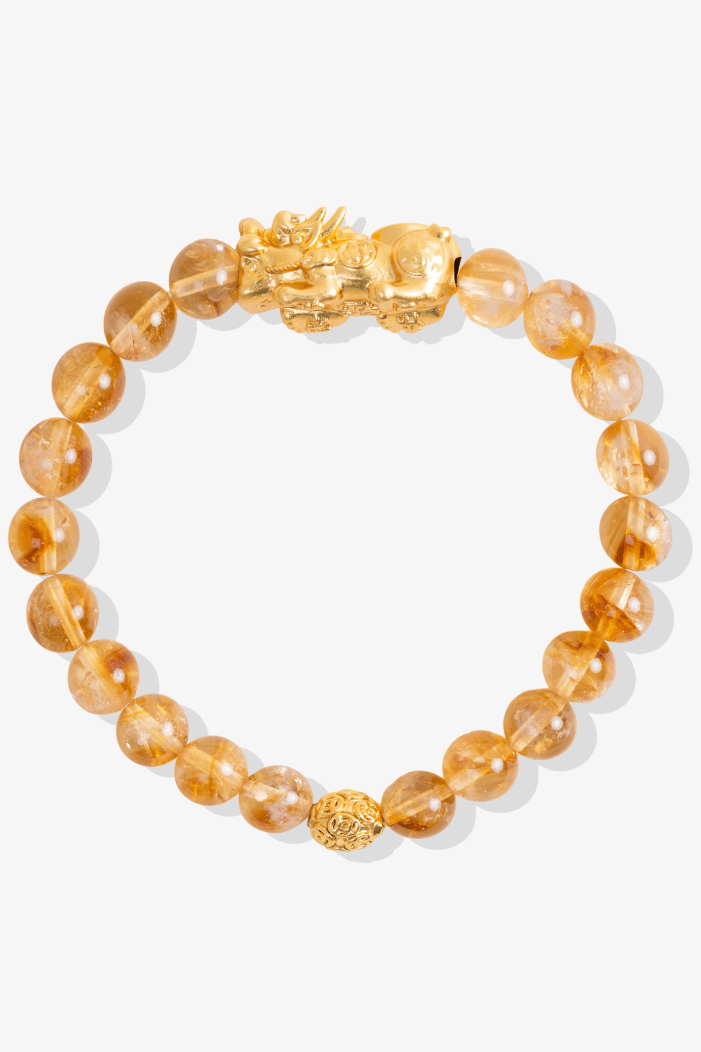 Natural Citrine Fortune 18k Gold Vermeil Pixiu Feng Shui Bracelet - Eat.Read.Love.