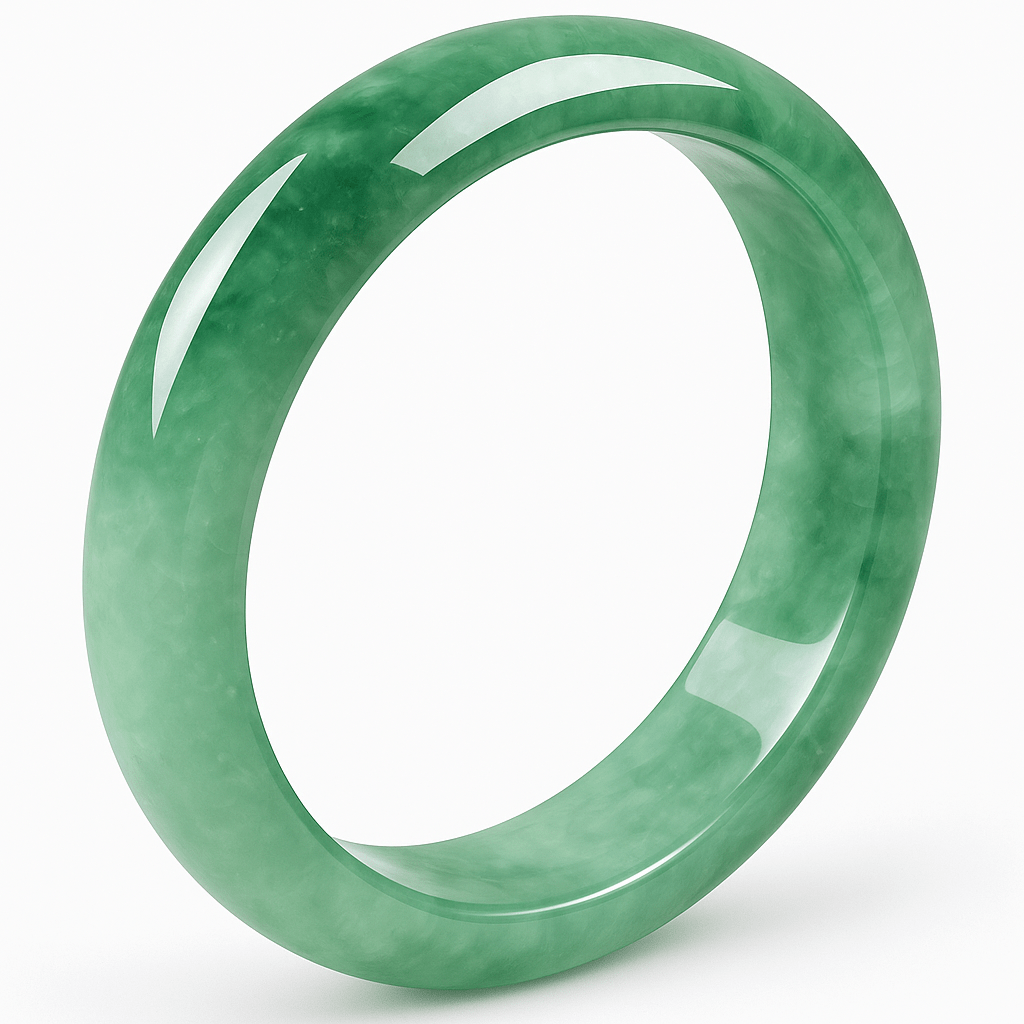 Natural Green Jade Bangle Bracelet - Eat.Read.Love.