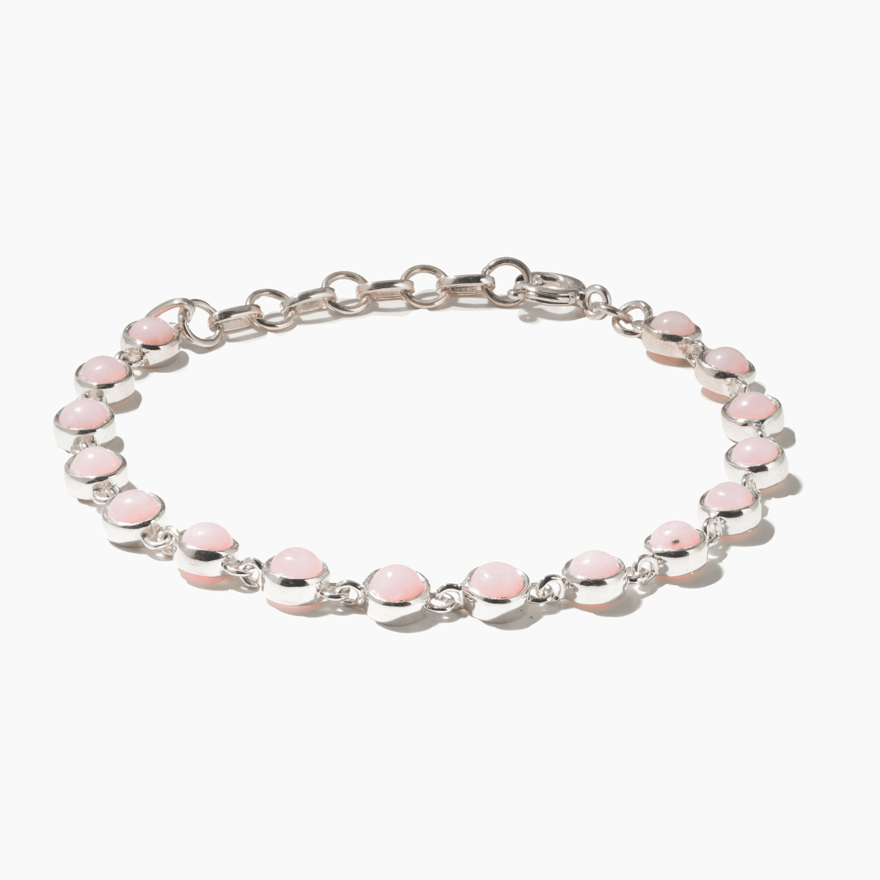 Pink Opal Sterling Silver Tennis Bracelet – Love & Romance - Eat.Read.Love.