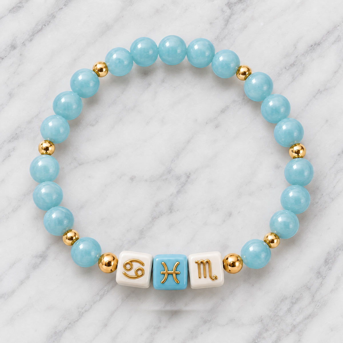 Pisces Zodiac Signature Bracelet