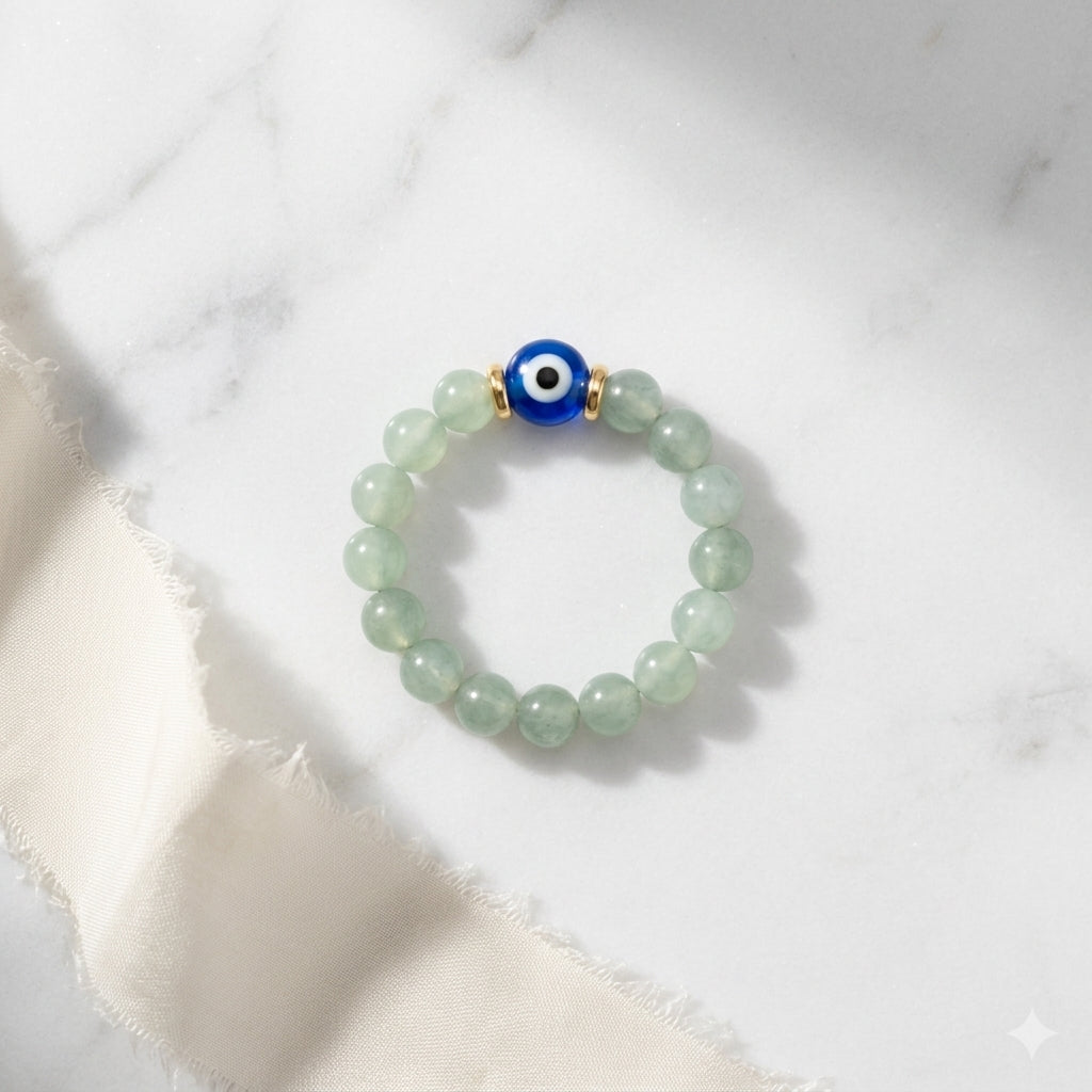 The Lucky Empress Jade Evil Eye Ring