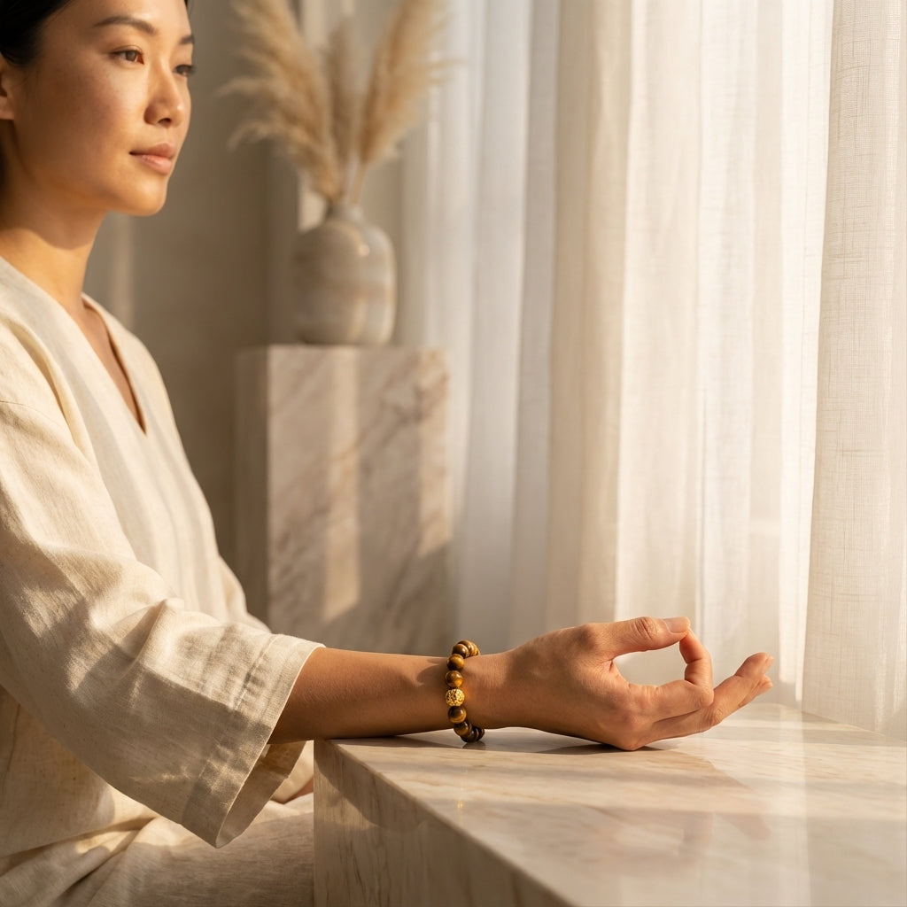 Tigers Eye Money Ball Luck Bracelet