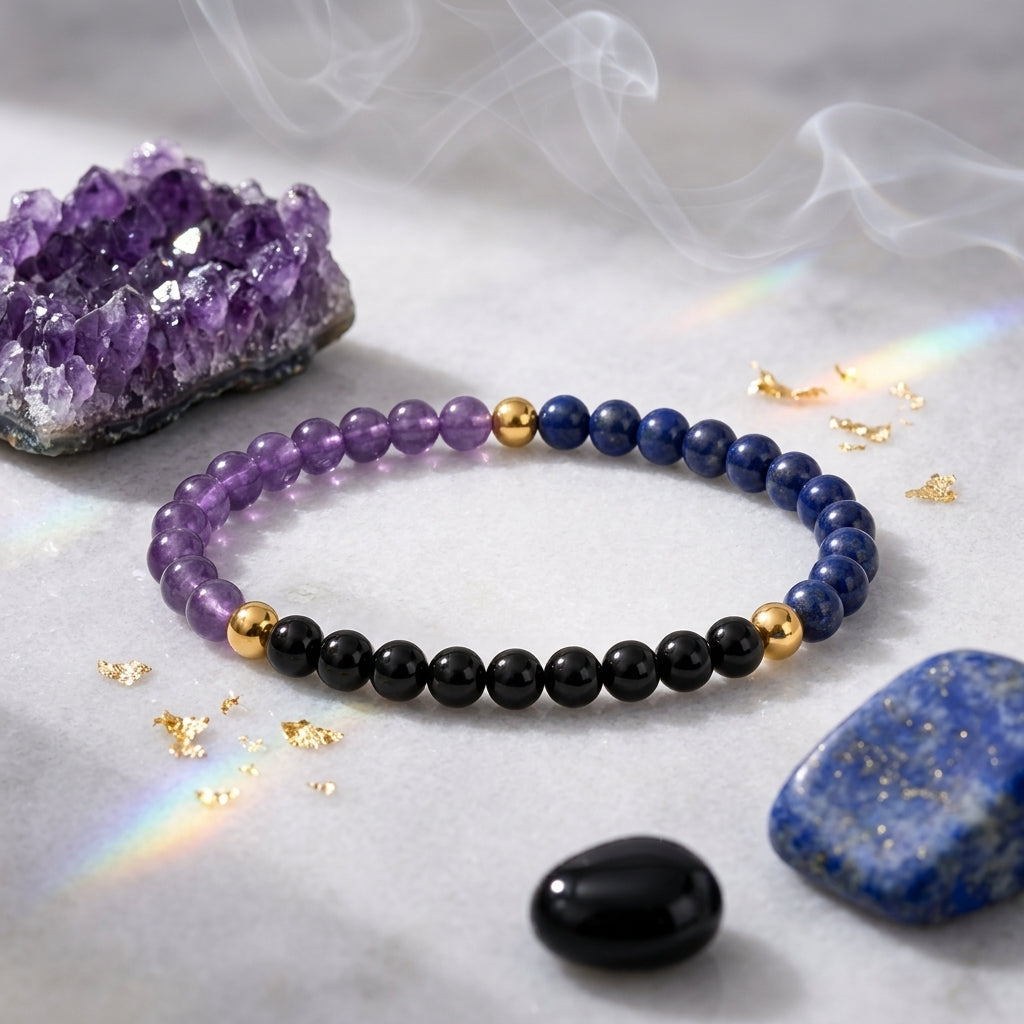Full Moon Manifestation Bracelet with Real Gold
