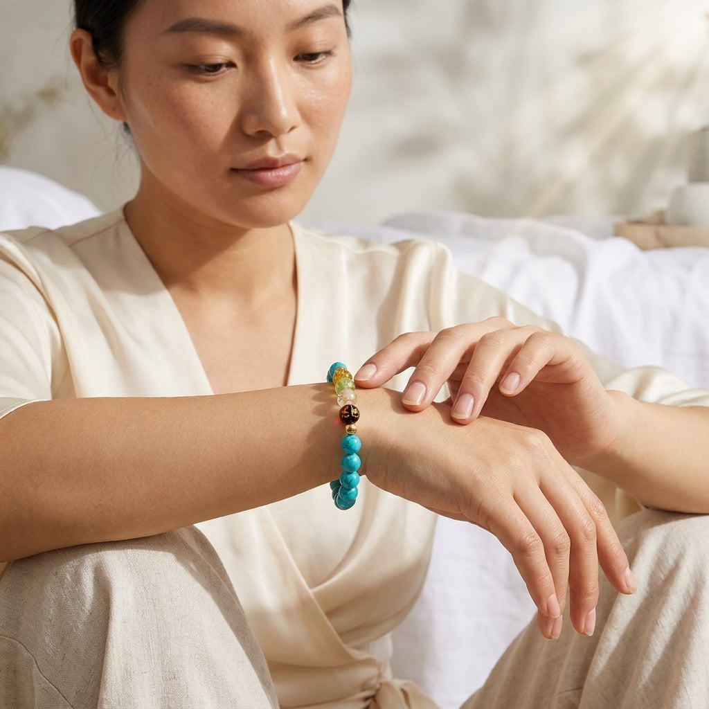 Sagittarius Expansion Bracelet Turquoise with Real Gold
