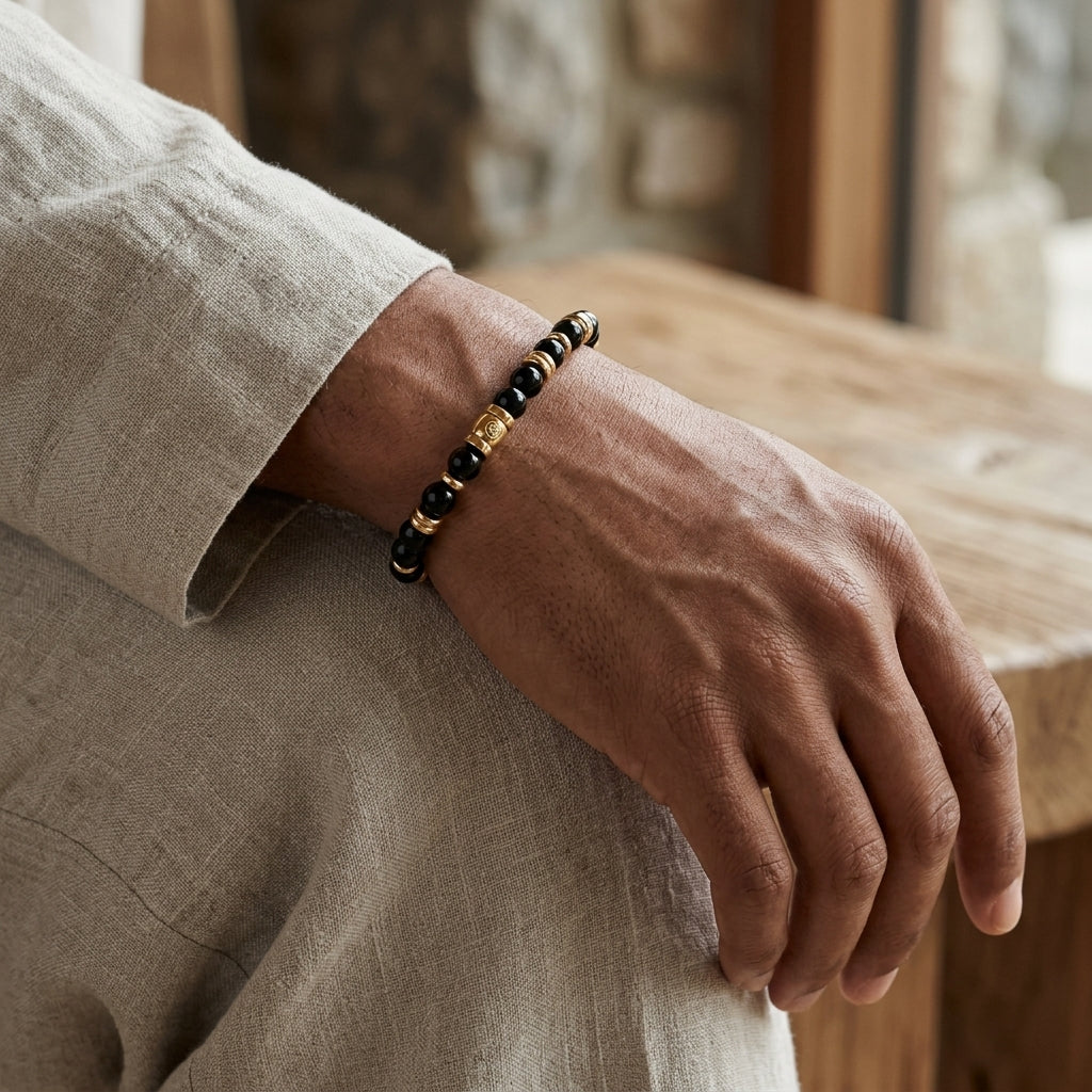 Black Obsidian Grounding Magnet Bracelet