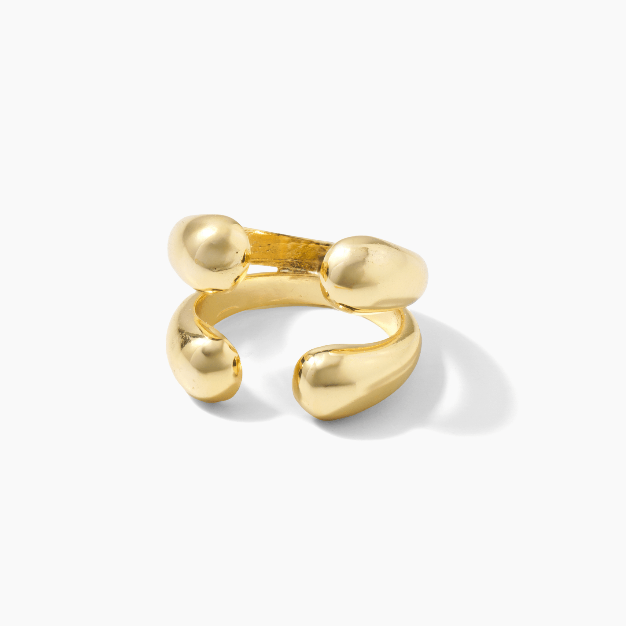 Quad Style Adjustable Gold Vermeil Ring - Eat.Read.Love.
