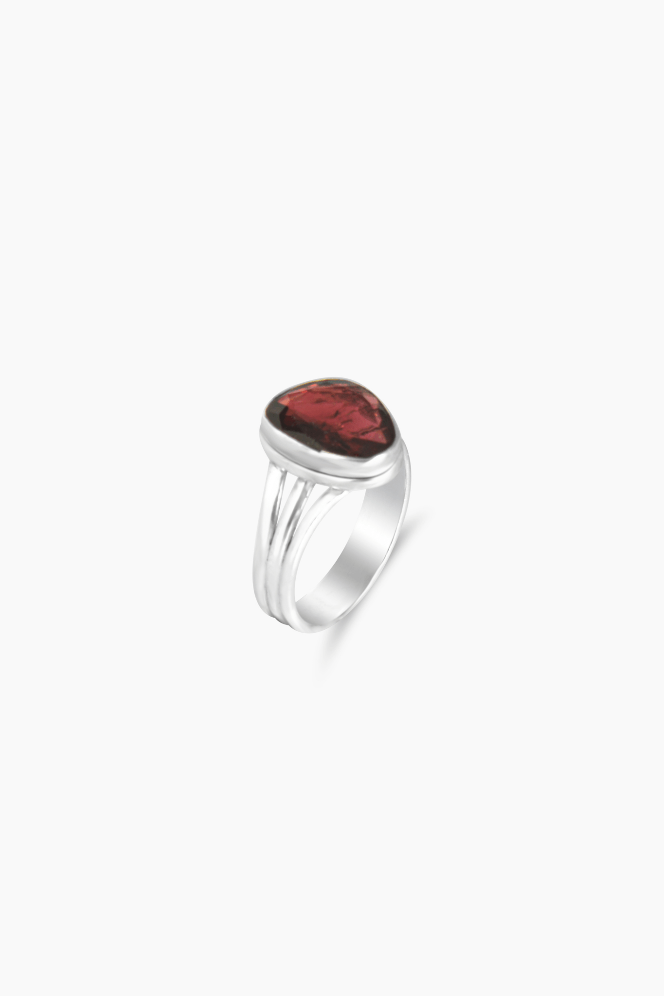 Red Garnet Sterling Silver Ring - Eat.Read.Love.