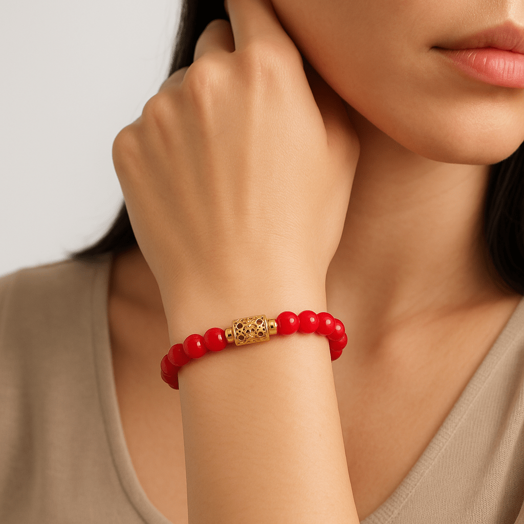 Red Jade Divine Riches 11:11 Gemstone Bracelet - Eat.Read.Love.