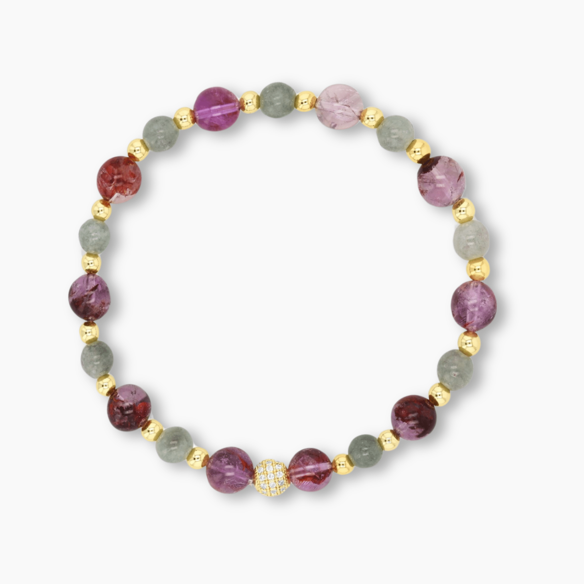 Relationship Magnet Bracelet - Jade - Super Seven - REAL Gold - Eat.Read.Love.