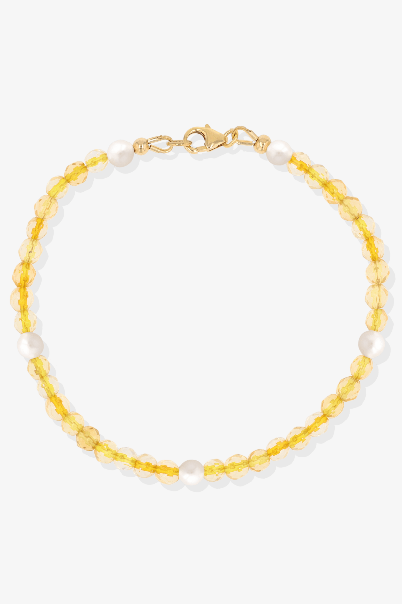 Riches and Romance Citrine and Fresh Water Pearl Bracelet - Eat.Read.Love.