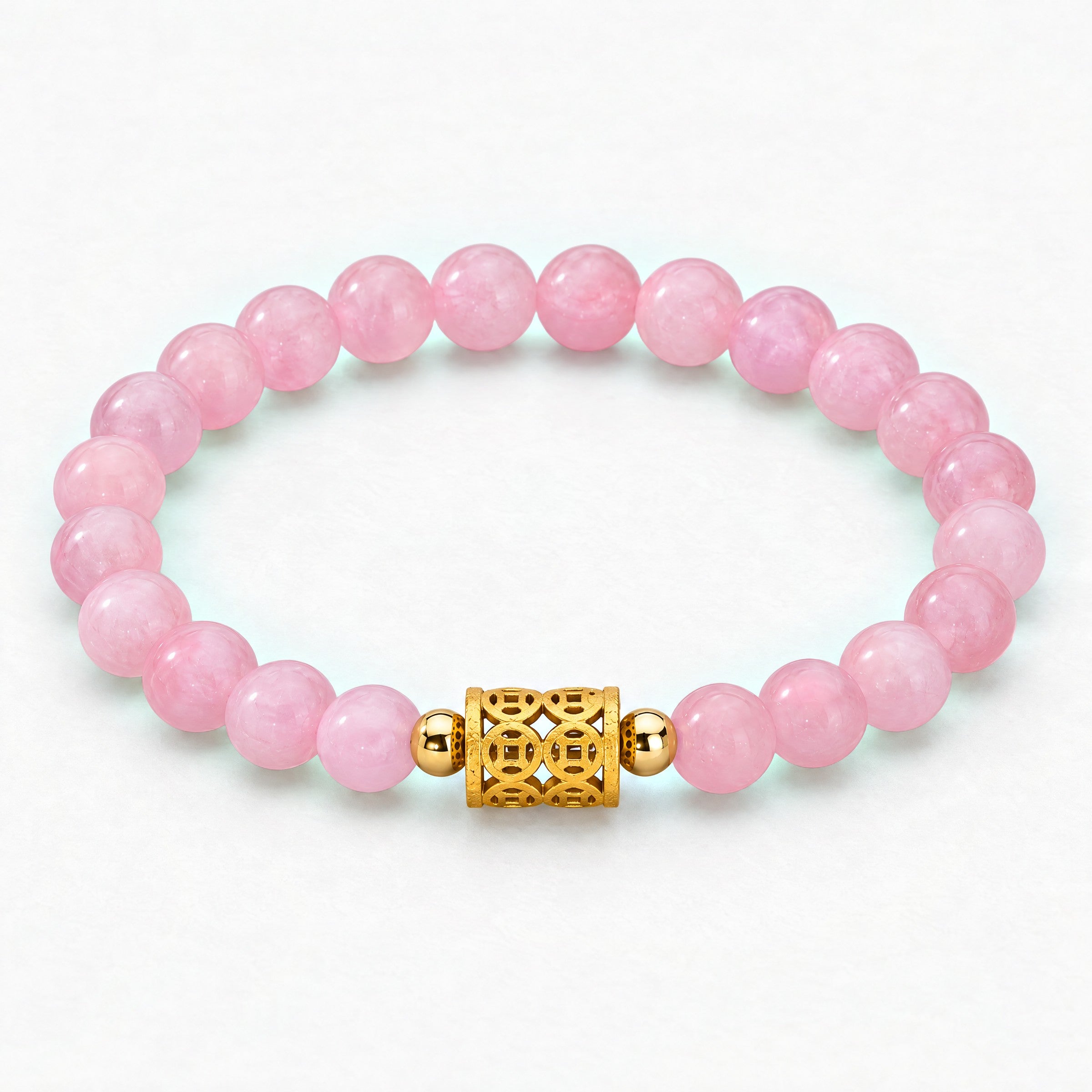 Rose Quartz 11:11 Fortune Flow Gemstone Bracelet