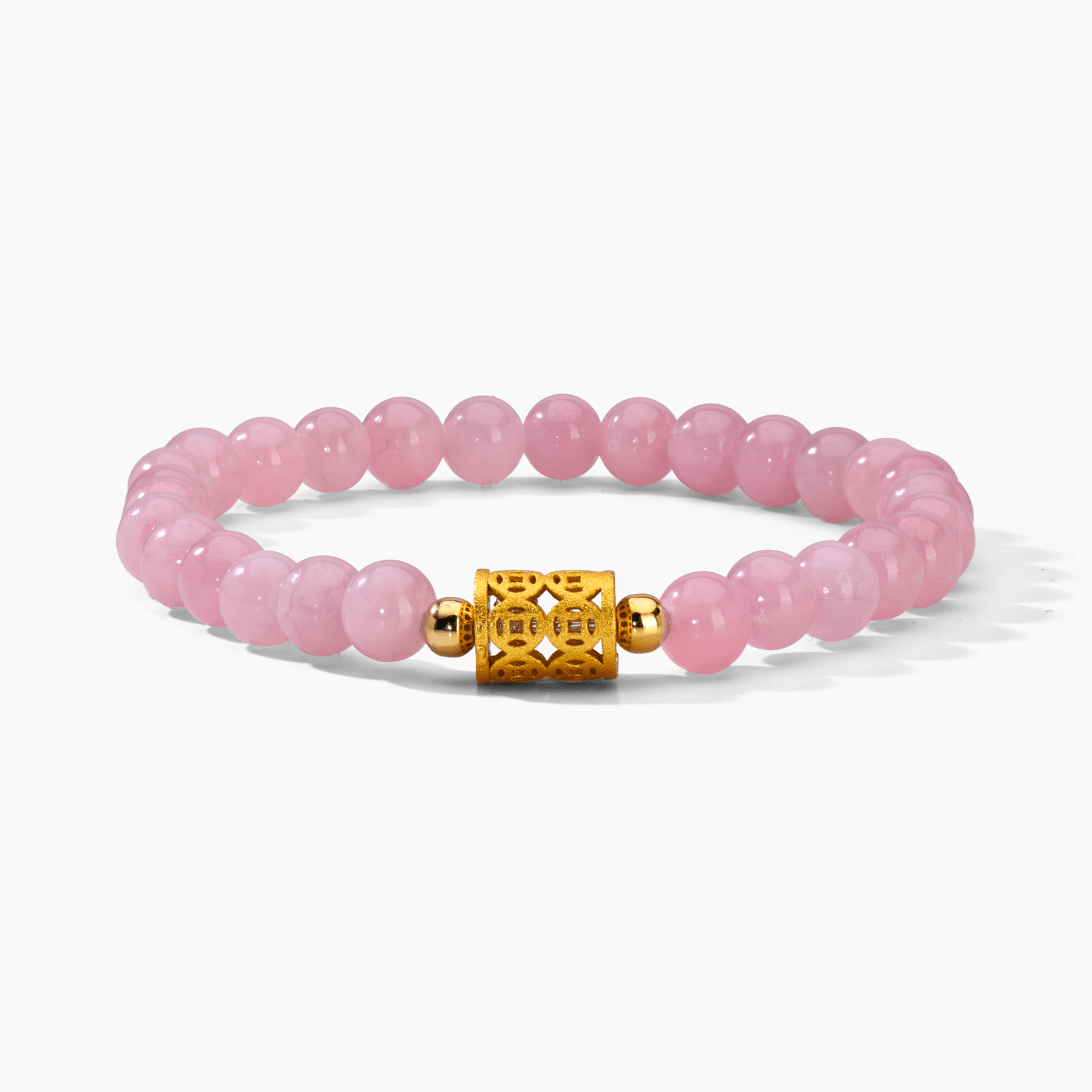 Rose Quartz 11:11 Fortune Flow Gemstone Bracelet - Eat.Read.Love.