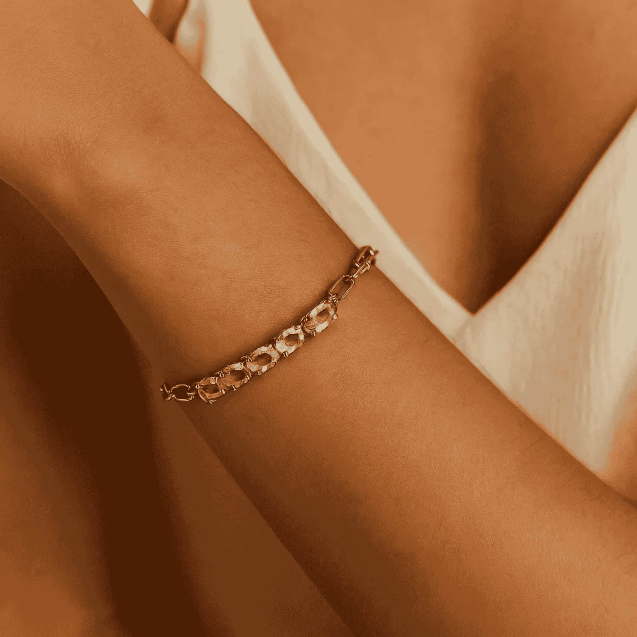 Rose Quartz Sterling Silver Paperclip Sterling Silver Soulmate Bracelet - Eat.Read.Love.