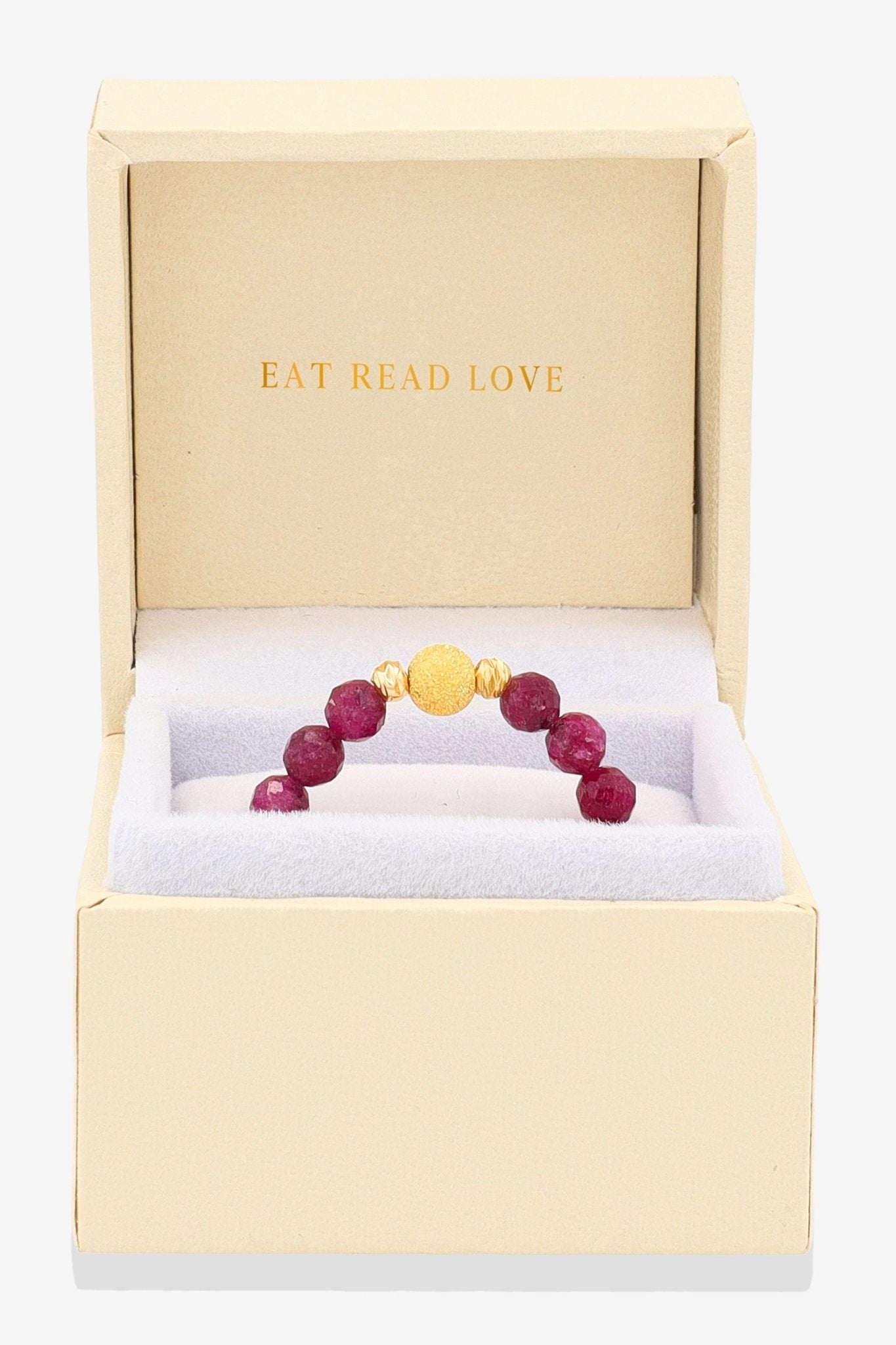 Ruby Gold Vermeil Stretch Ring - Confidence - Eat.Read.Love.