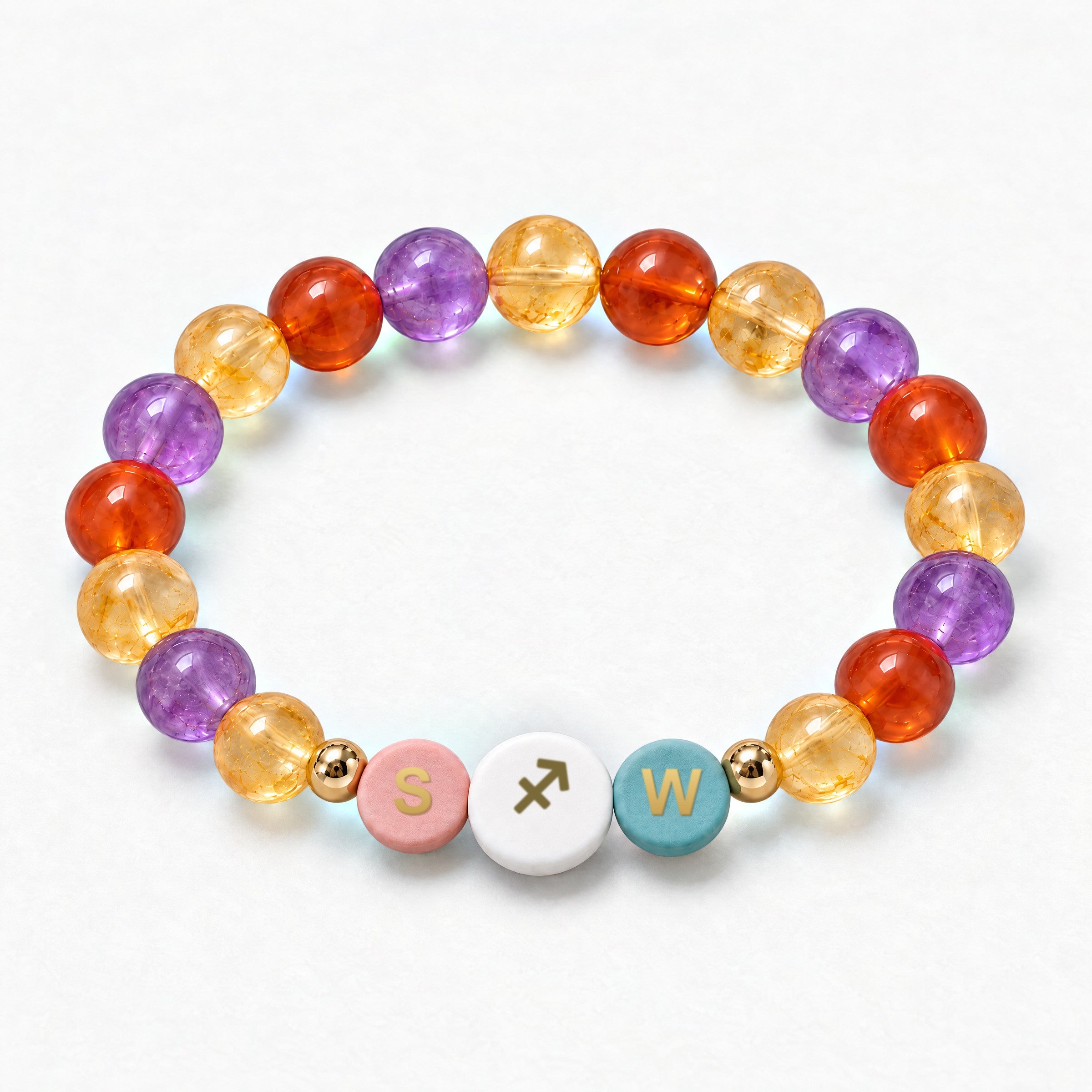 Sagittarius Initial Charm Bracelet