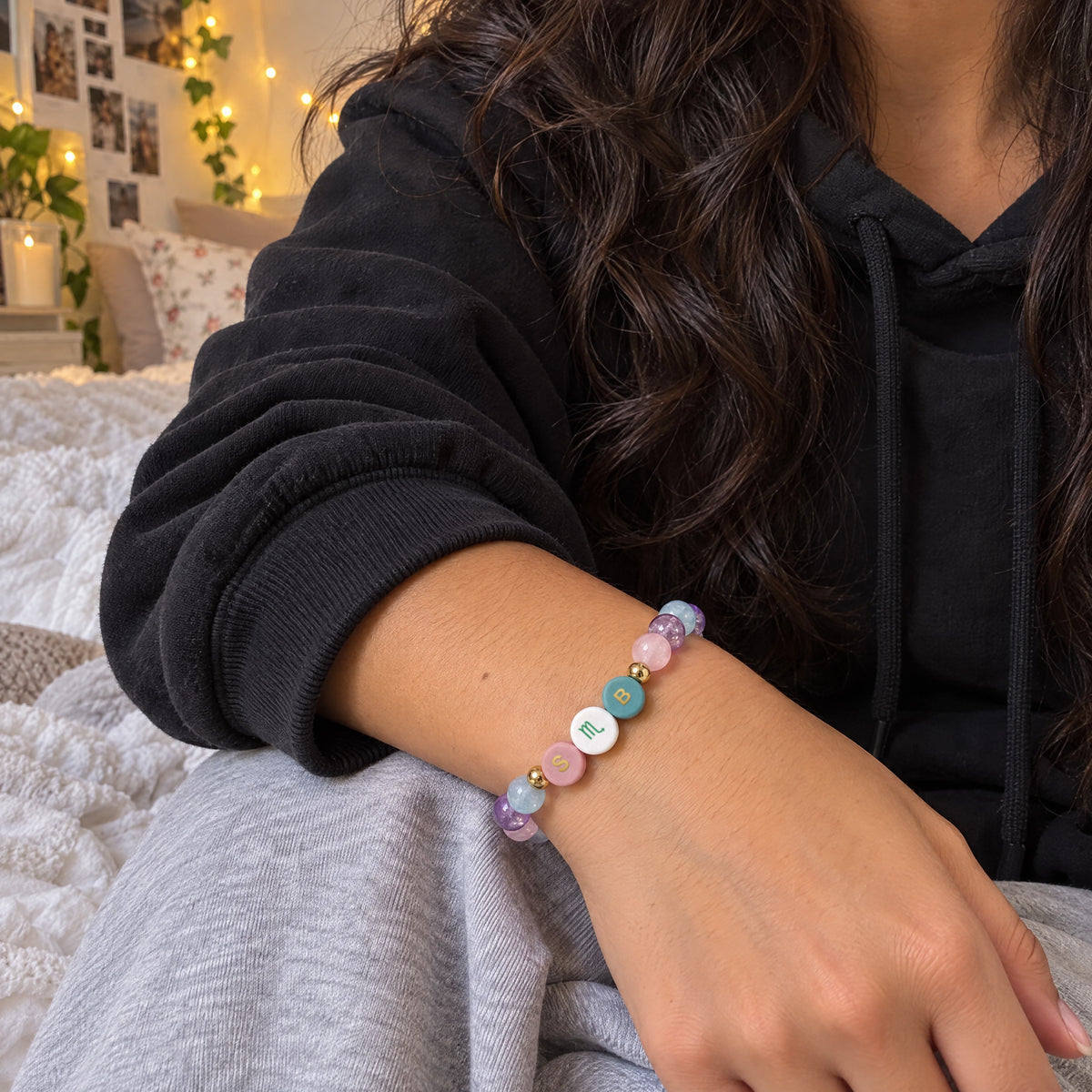 Scorpio Initial Charm Bracelet