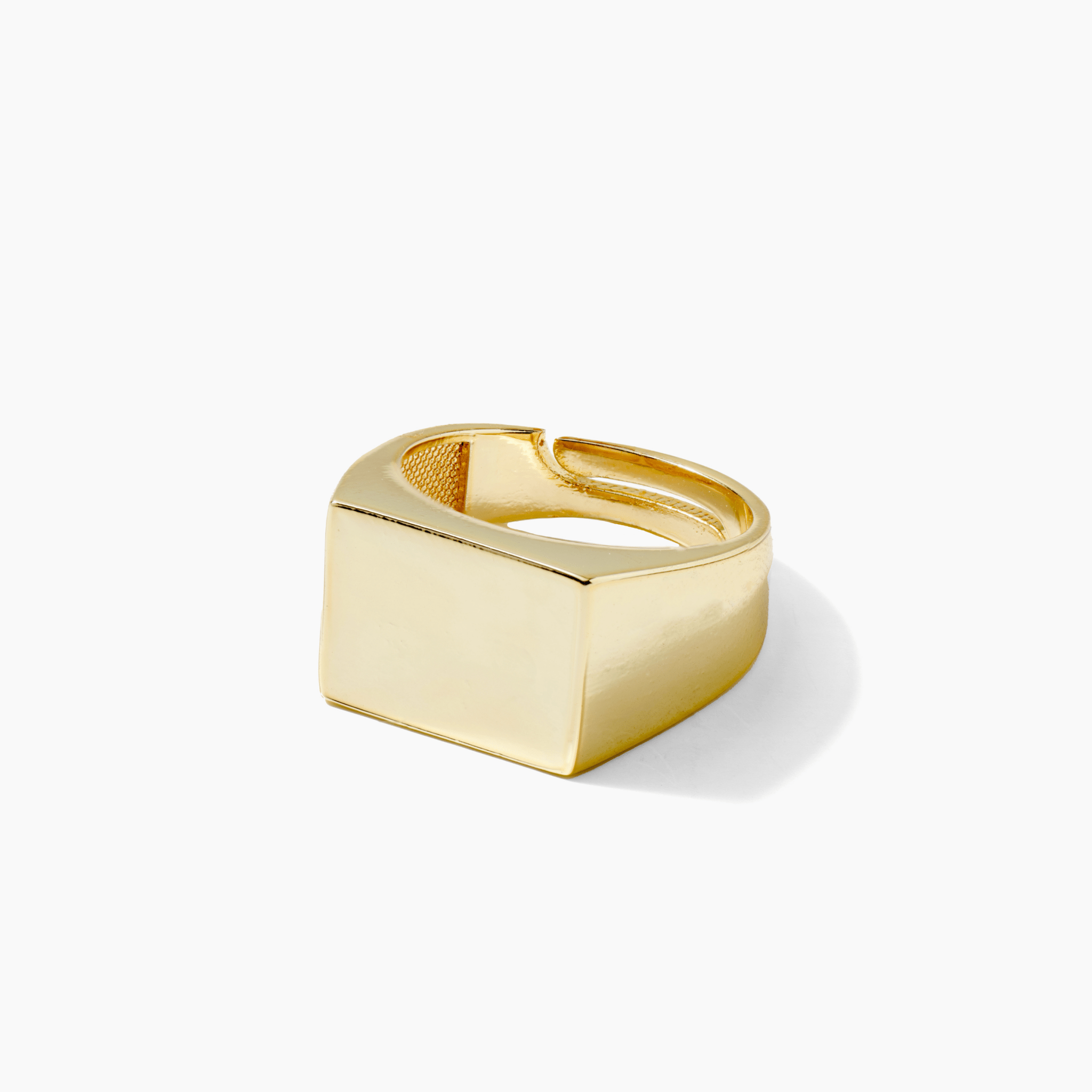 Signet Adjustable Gold Vermeil Ring - Eat.Read.Love.