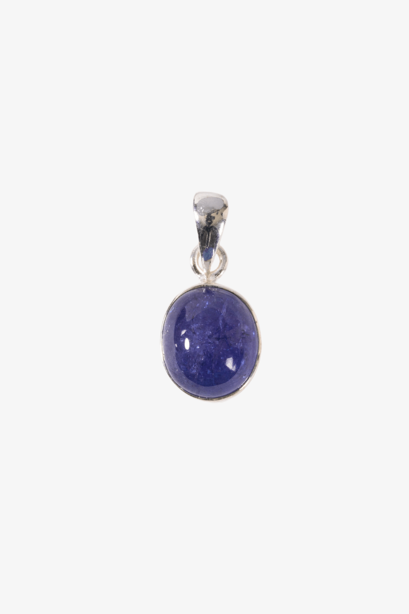 Tanzanite Oval Sterling Silver Pendant - Eat.Read.Love.