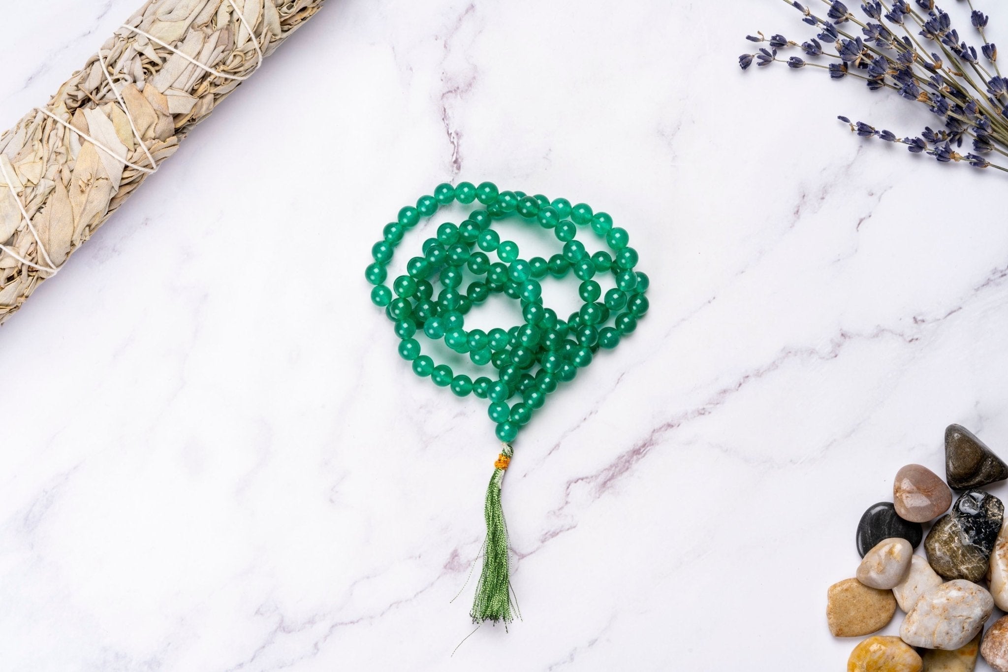 The Abundantly Lucky Green Aventurine Mala - Eat.Read.Love.