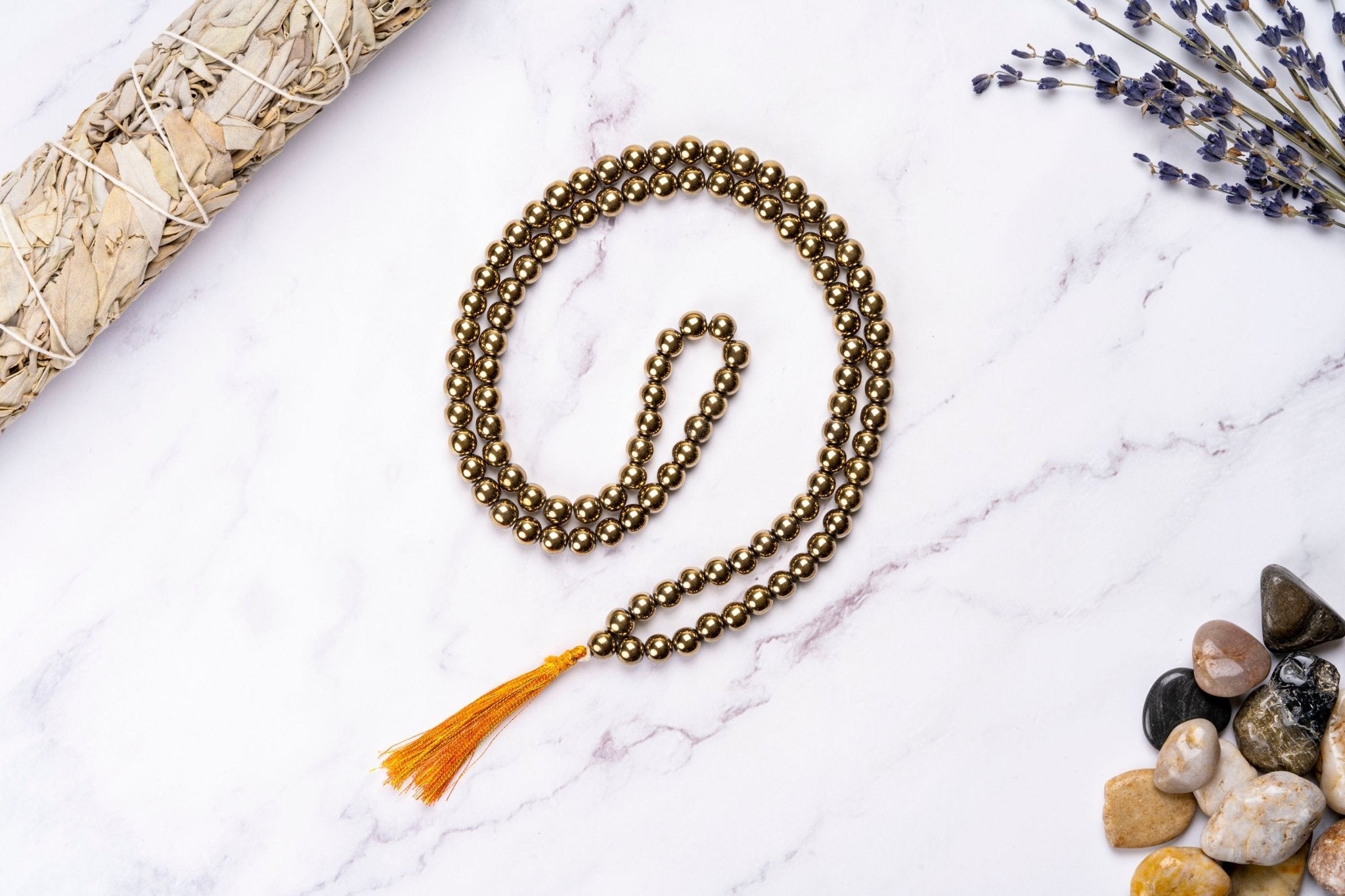 The Bountiful Blessing Pyrite Mala - Eat.Read.Love.