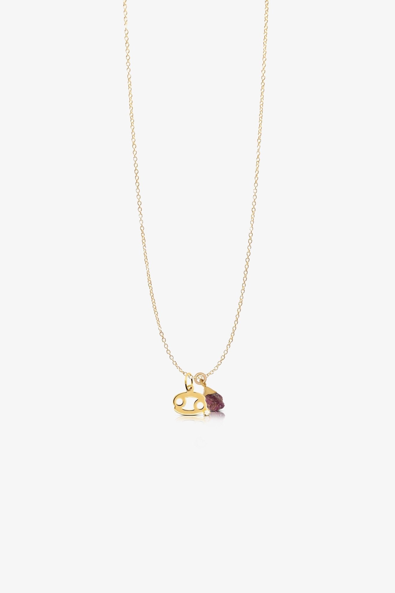 The Cancer's Radiant Ruby Birthstone With 14k Gold Necklace - Eat.Read.Love.