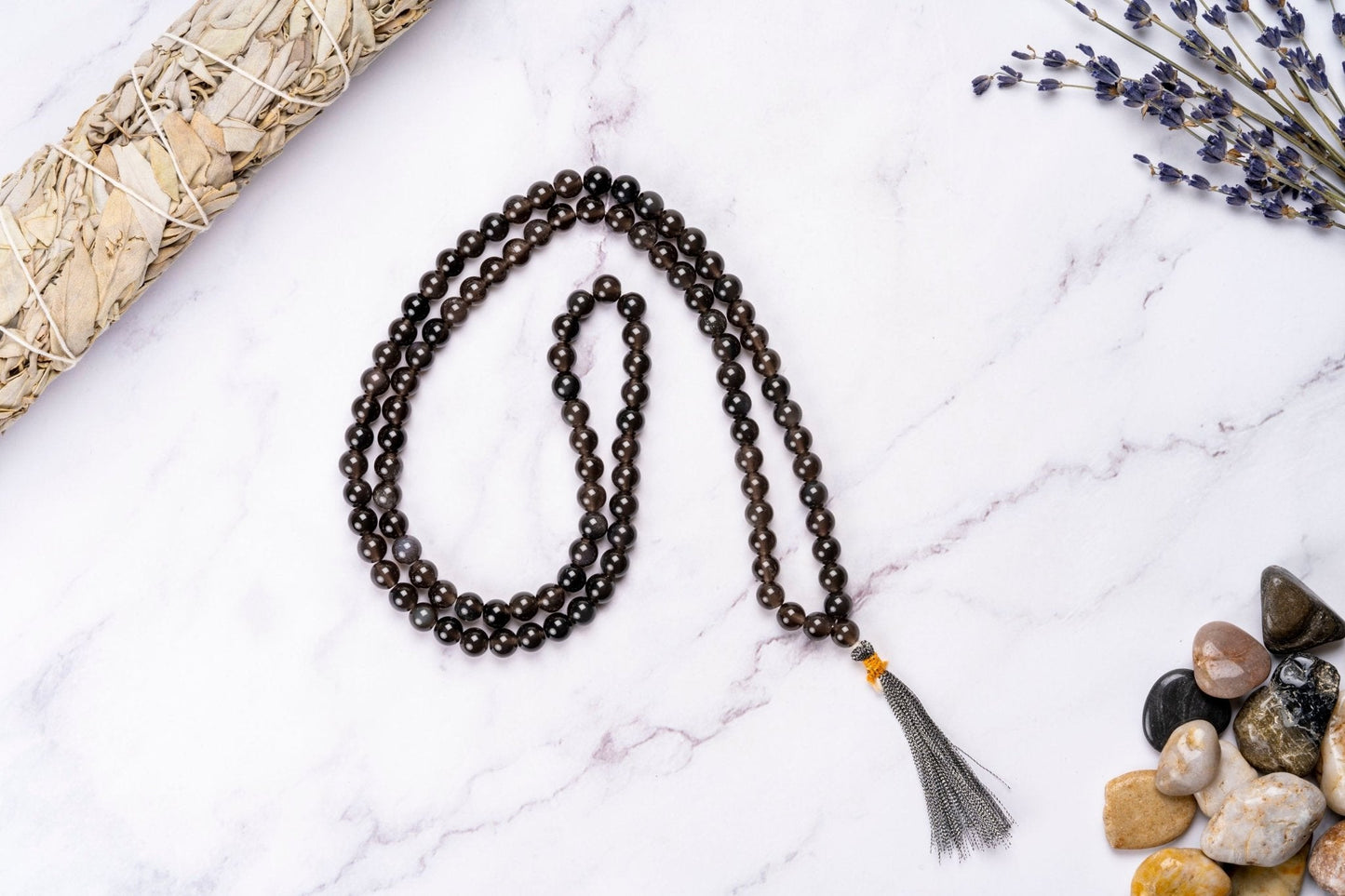 The Divine Protector Black Obsidian Mala - Eat.Read.Love.