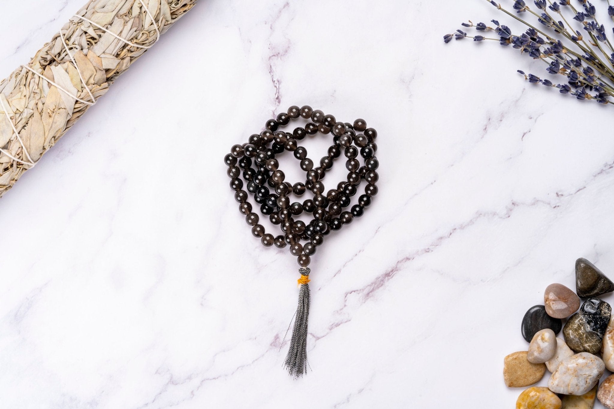 The Divine Protector Black Obsidian Mala - Eat.Read.Love.