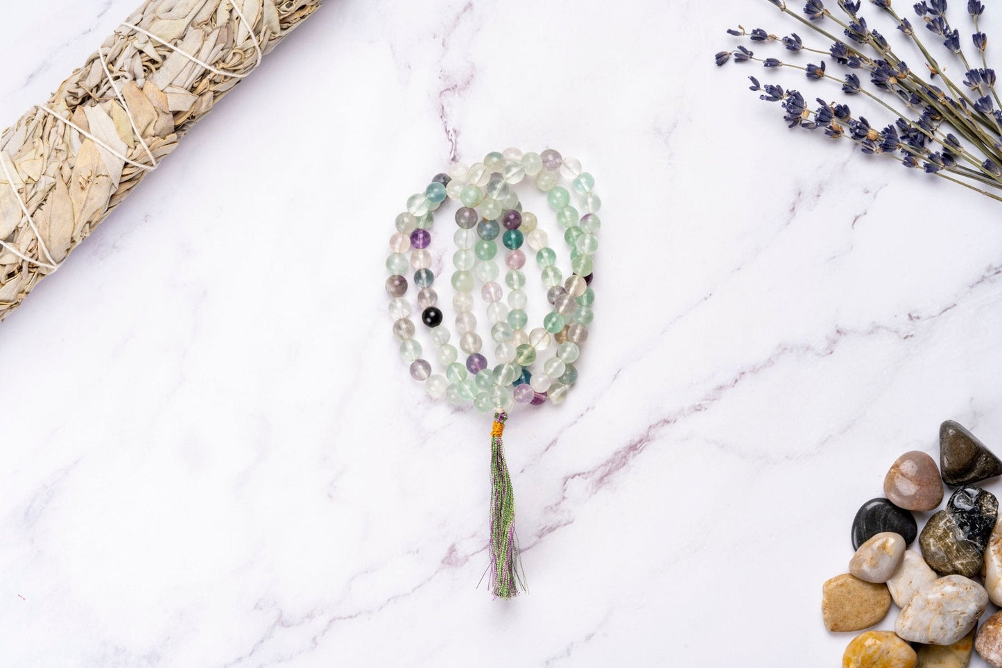 The Enchanting Balancer Multi Fluorite Mala - Eat.Read.Love.