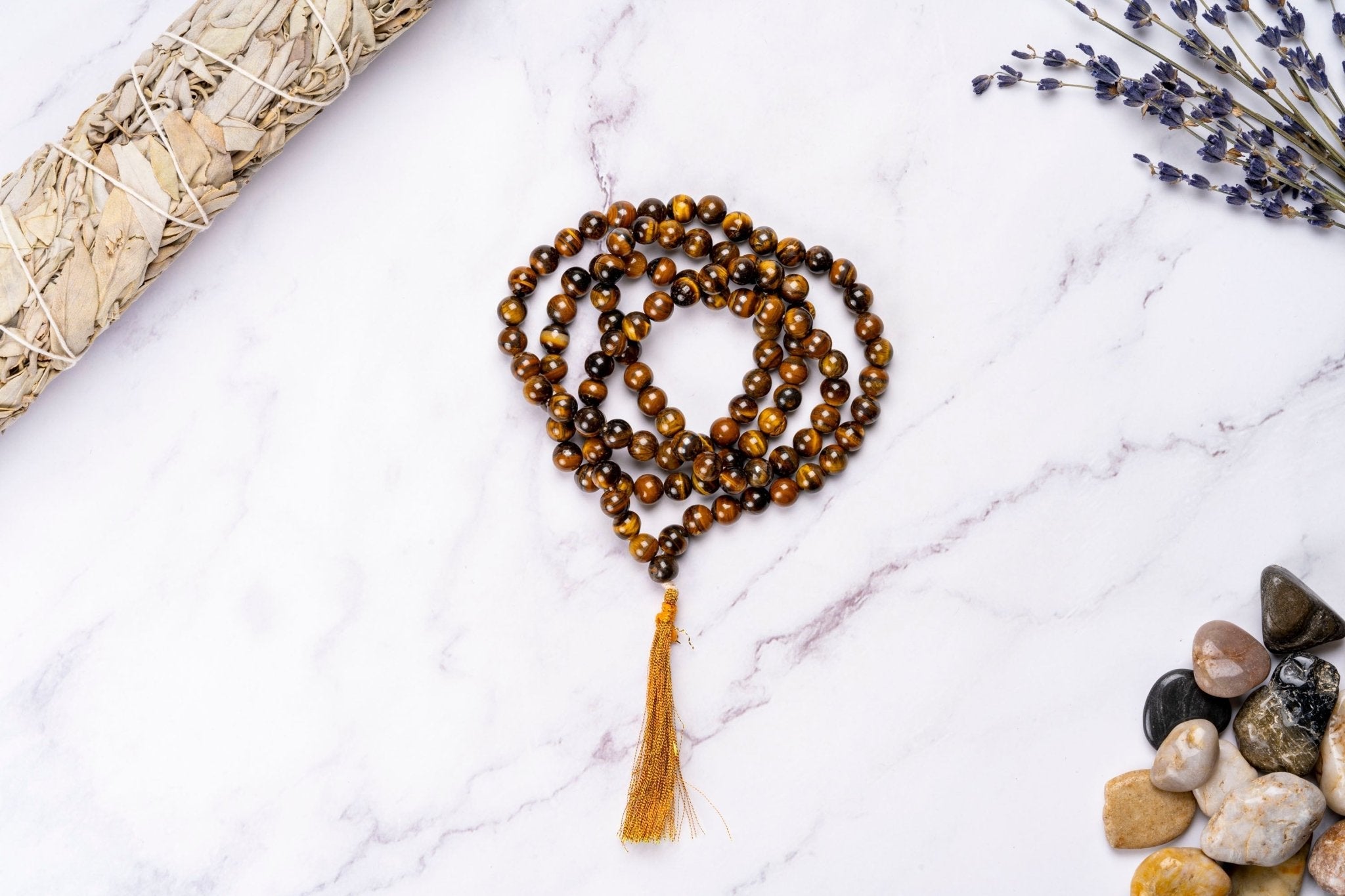 The Highly Prosperous Tigers Eye Mala - Eat.Read.Love.