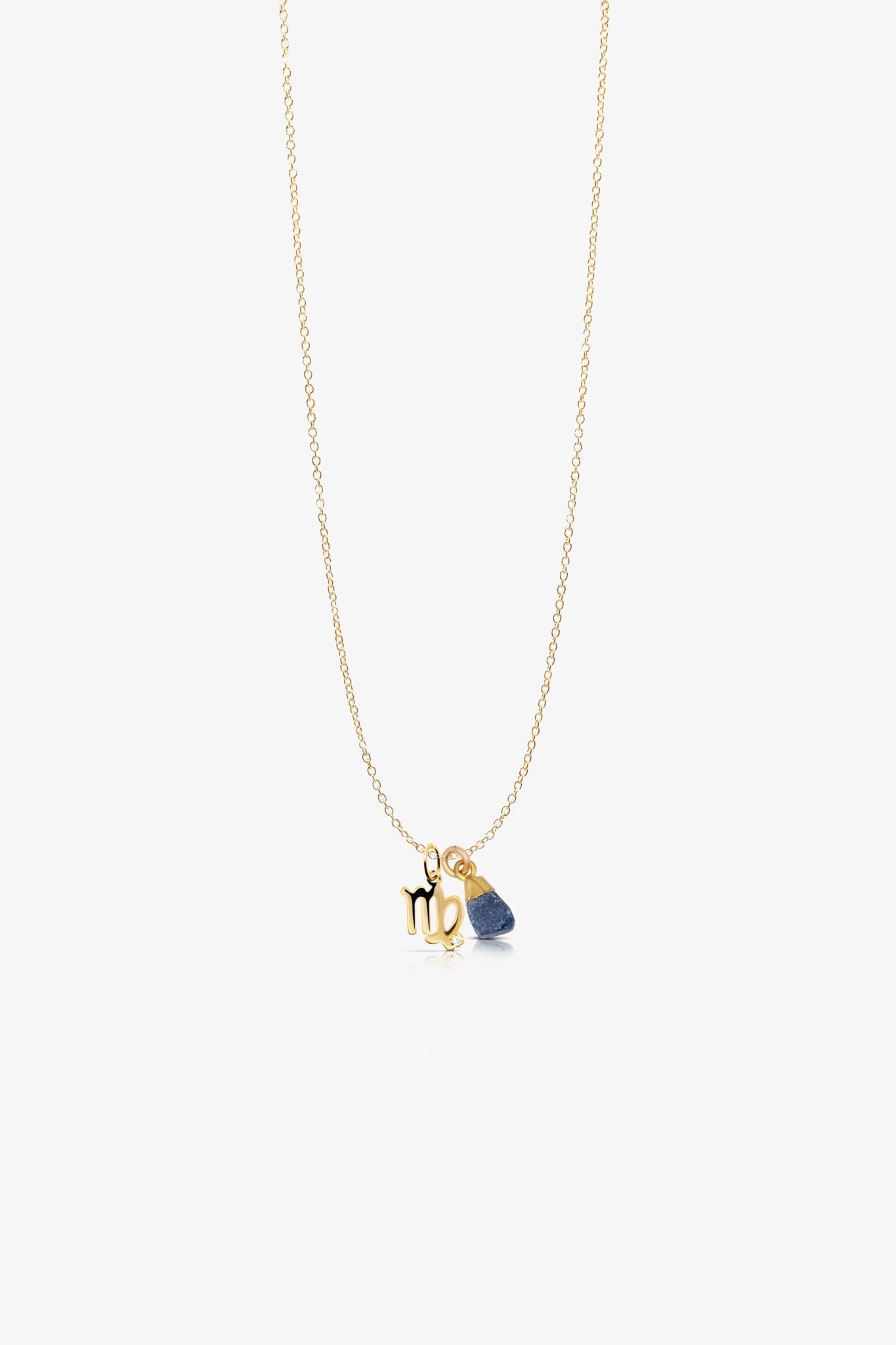 The Virgo's Starry Sapphire Birthstone With 14k Gold Necklace - Eat.Read.Love.