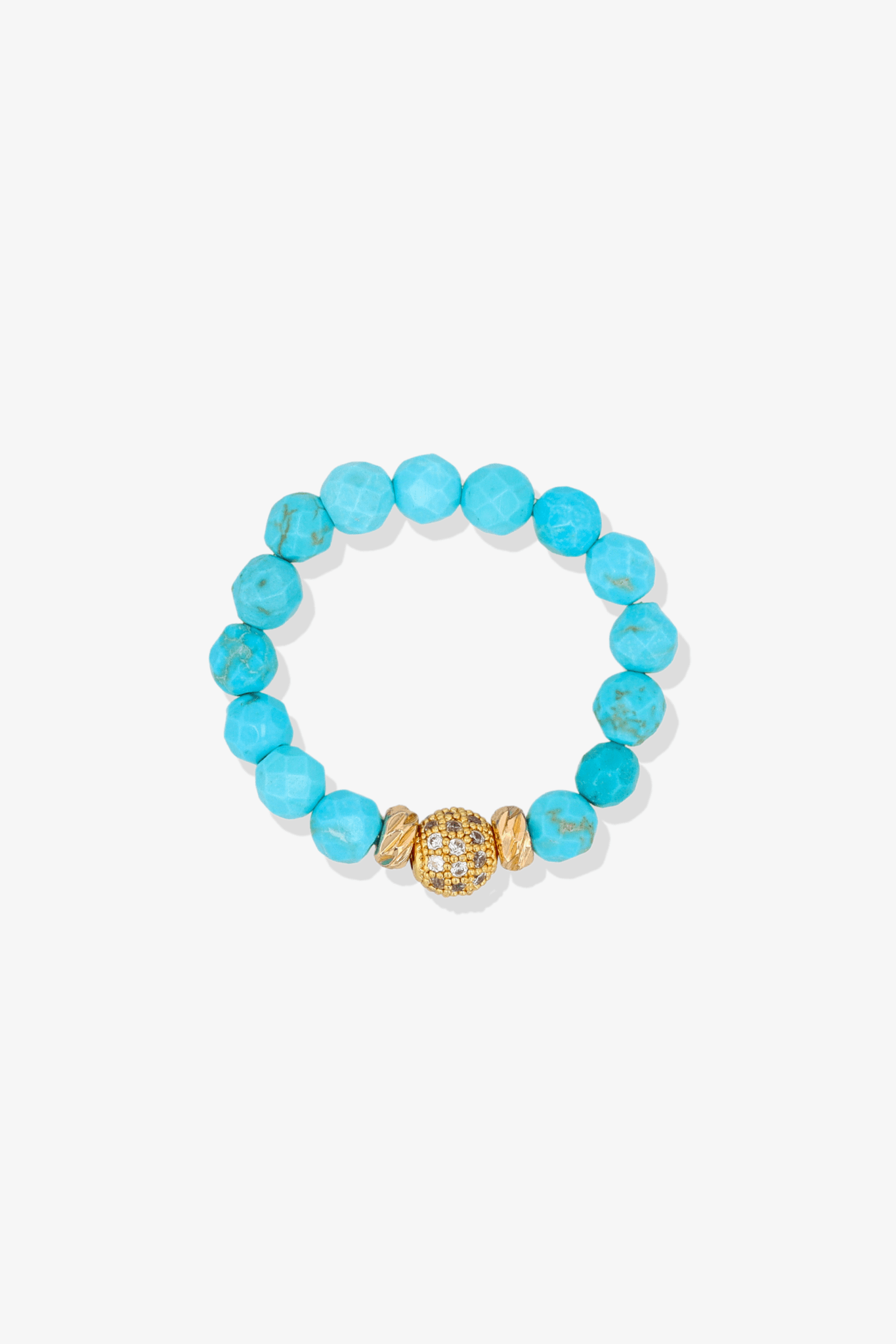 Turquoise Gold Vermeil Stretch Ring - Romance - Eat.Read.Love.