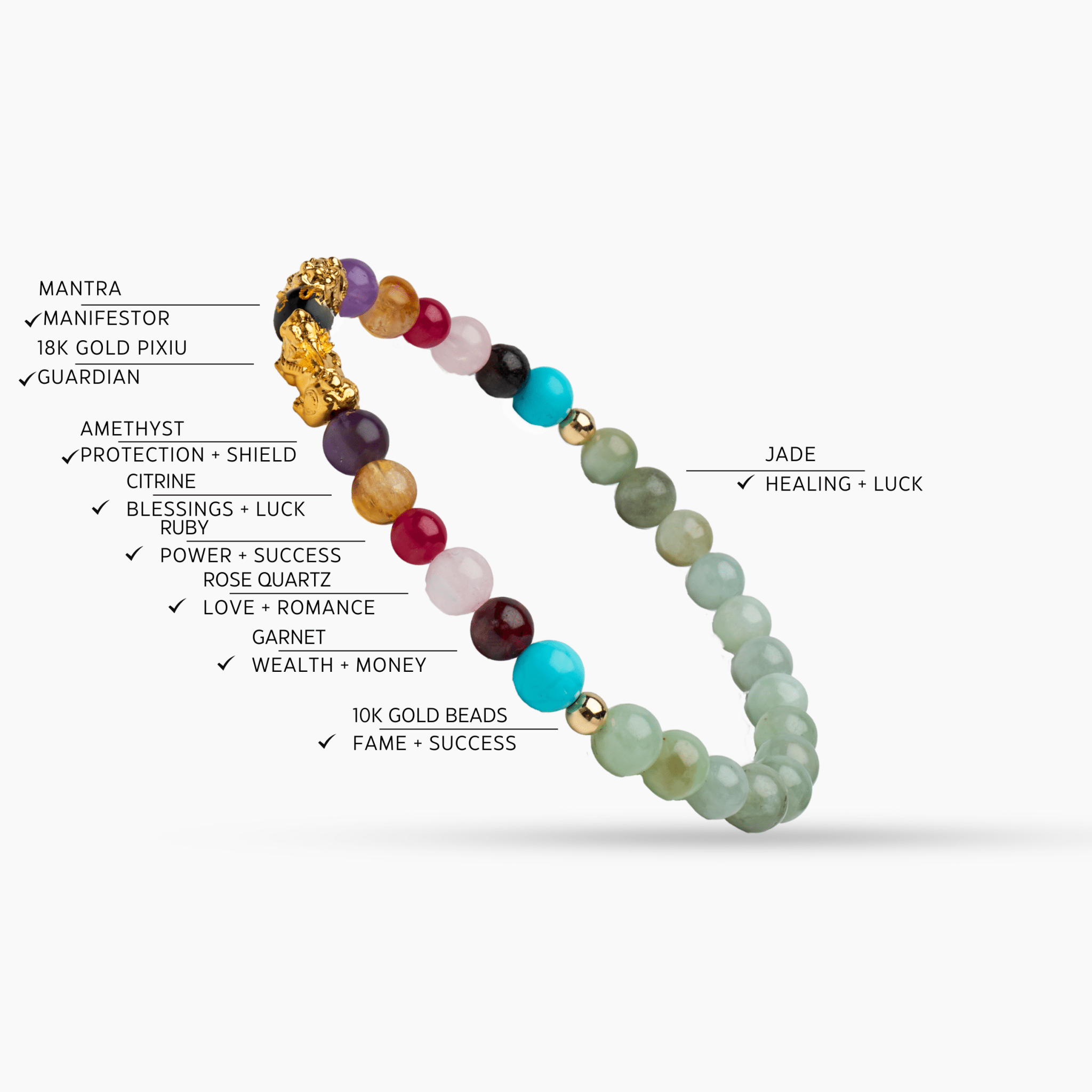 Unlimited Fortune Double Pixiu 18k PURE Gold Feng Shui Bracelet - Eat.Read.Love.