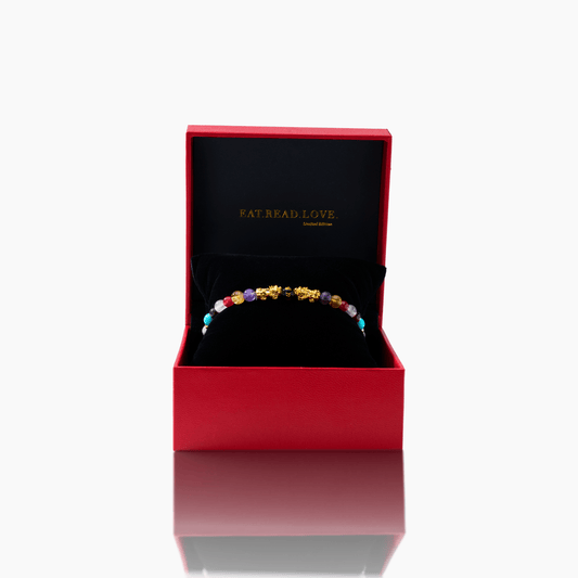 Unlimited Fortune Double Pixiu 18k PURE Gold Feng Shui Bracelet - Eat.Read.Love.