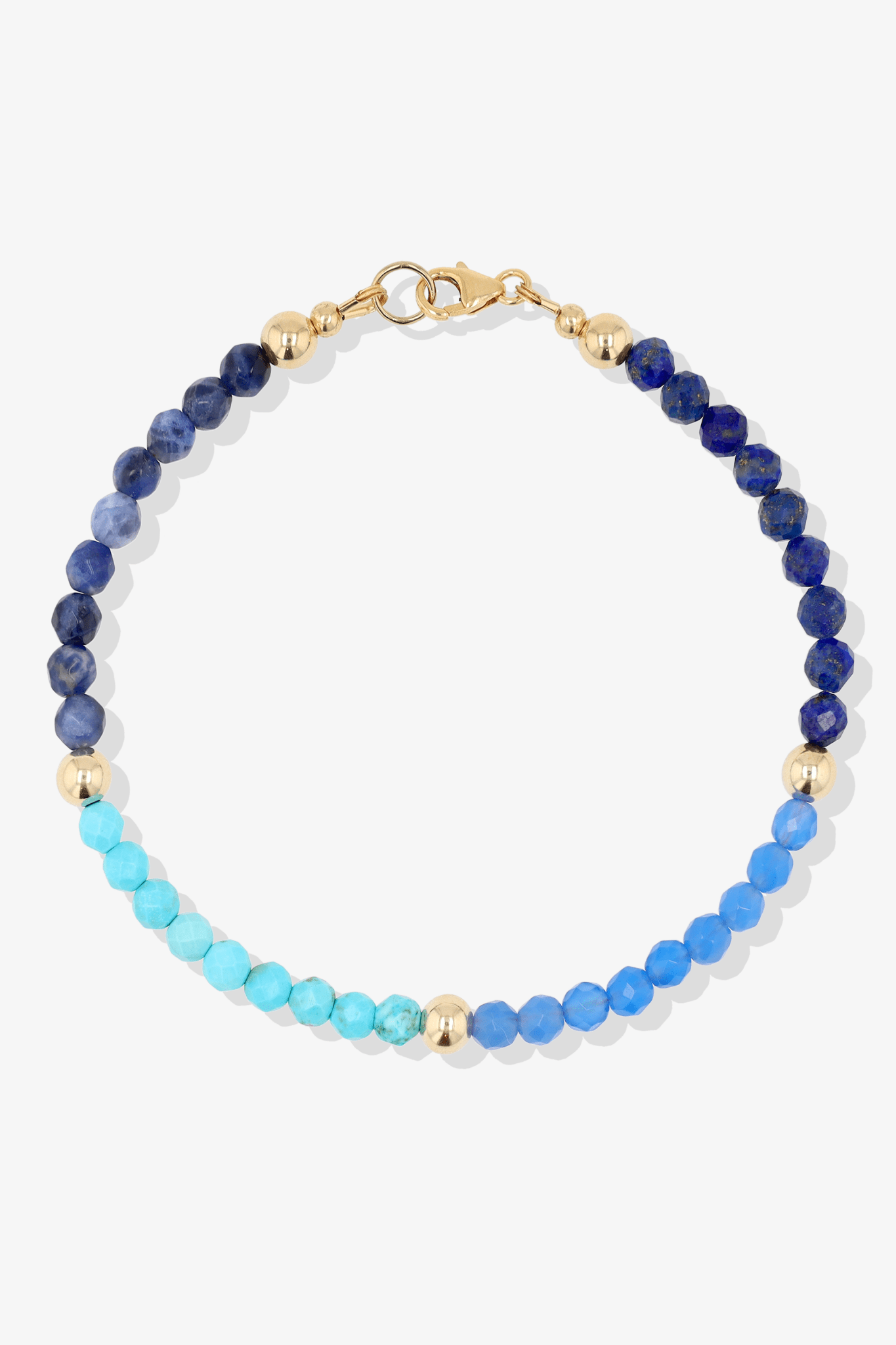 Water Sign Beaded Bracelet with REAL Gold - Eat.Read.Love.